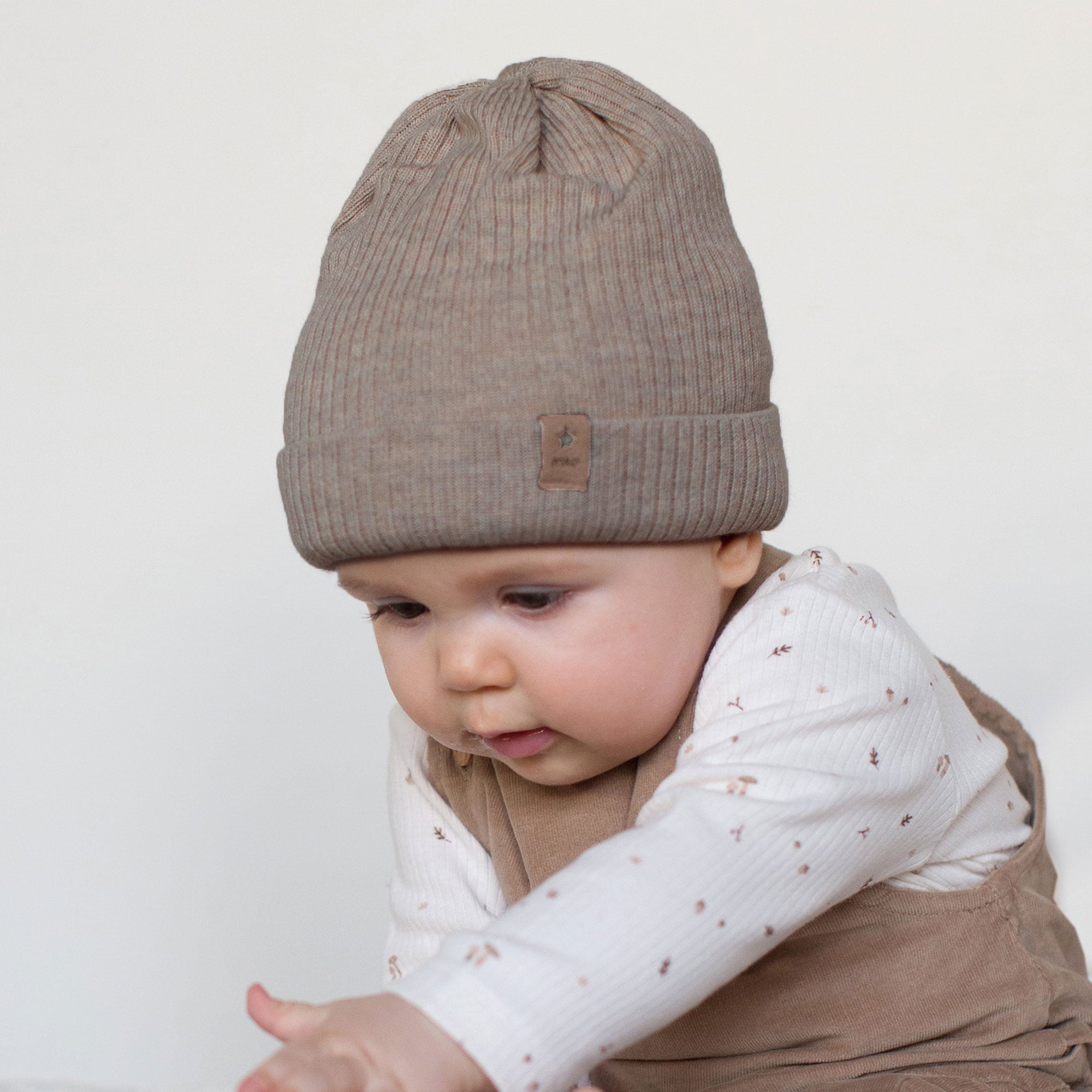 MAXIMO Jungen Body, Gr. 50, beige, Jersey, Obermaterial: 95% Baumwolle, 5% Elasthan, Bodys