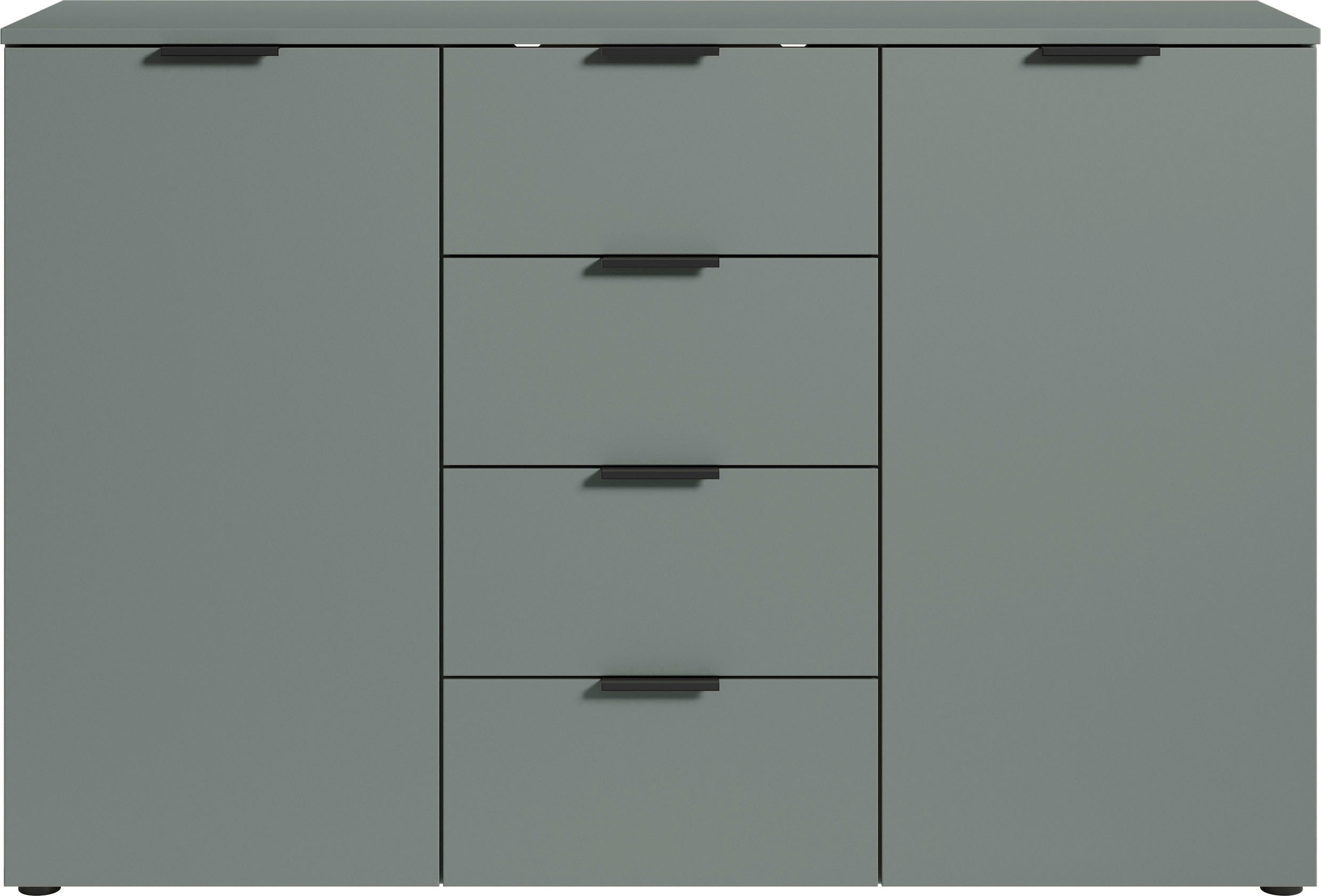 Thumbnail - HBZ Sideboard "Linz Kommode, BxHxT 135x90x40cm" 1 Stk. tlg. Breite 135cm,Lip-Griff, Melaminbeschichtung