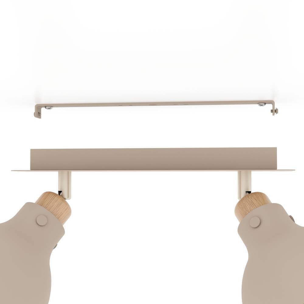 EGLO Deckenspot »ARRECIFE Wandstrahler, Stahl, E27, IP20, Wohnzimmerlampe, Flurlampe« E27 1 Stk. Spot, L53,1 x B14,5 x H23,5 cm, braun, nickel-matt, 2X28W exkl.