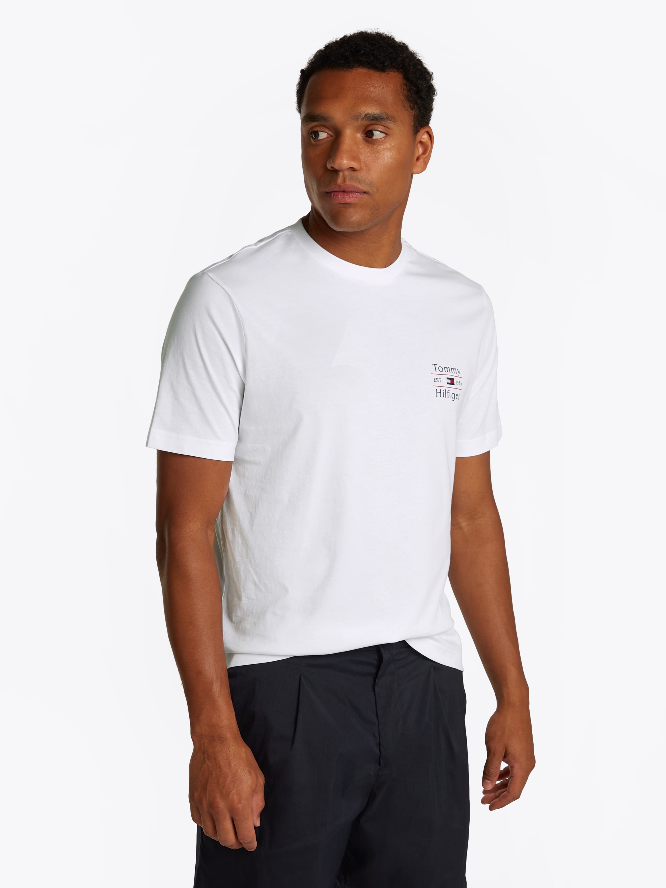 Tommy Hilfiger Rundhalsshirt "HILFIGER STACK TEE" günstig online kaufen