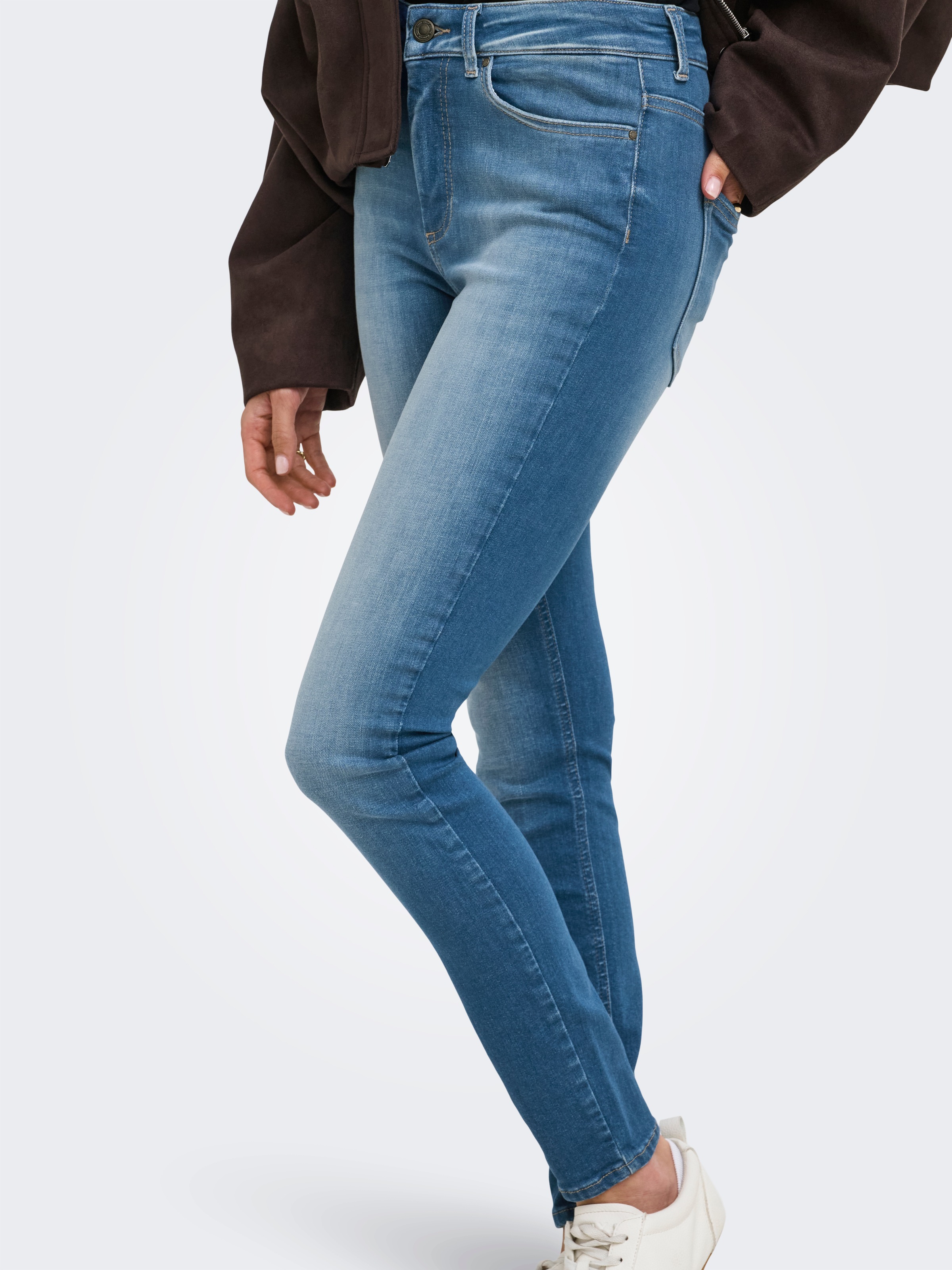 ONLY Skinny-fit-Jeans »ONLBLUSH HW SKINNY ANK DNM« Baumwollmischung, skinny fit