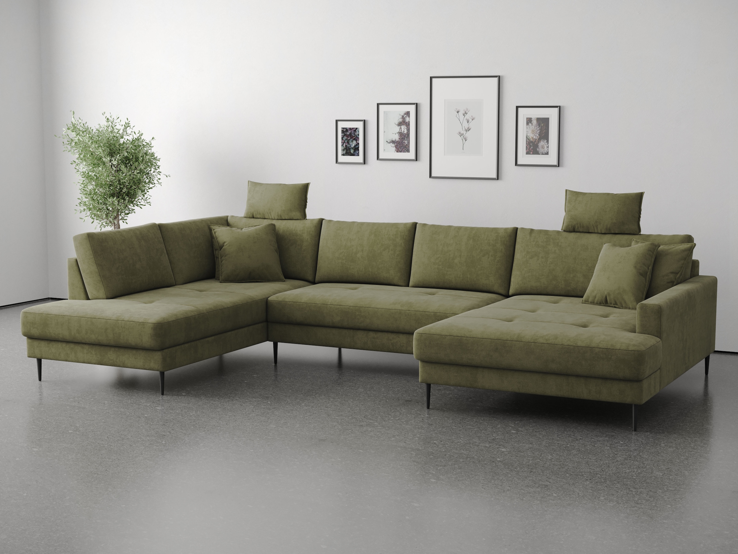 OTTO home Wohnlandschaft "Summer" U-Form, B: 360cm in Cord & Struktur