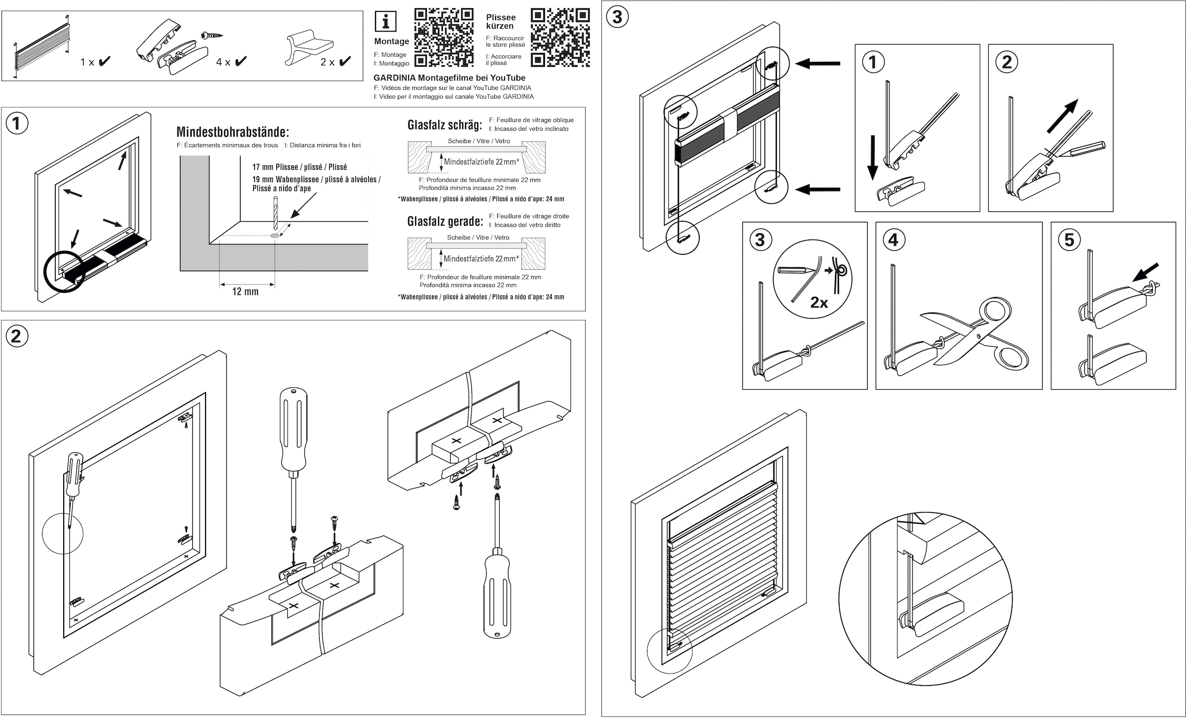 GARDINIA Wabenplissee »Concept Thermo-Abdunklung« verdunkelnd energiesparend mit Bohren verspannt energiesparend und abdunkelnd mit Thermobeschichtung