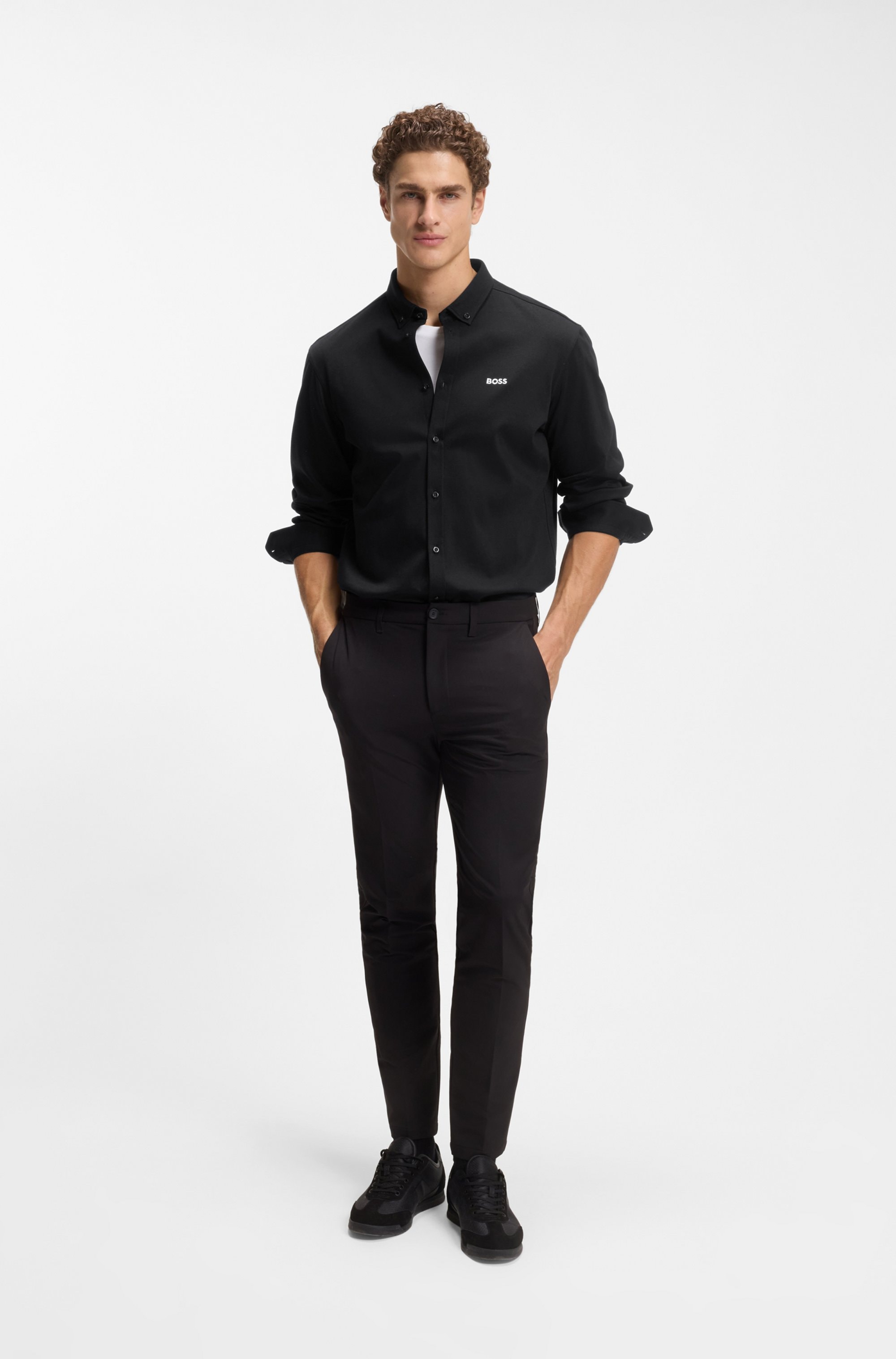 BOSS GREEN Langarmhemd »B MOTION L« mit Logo-Druck