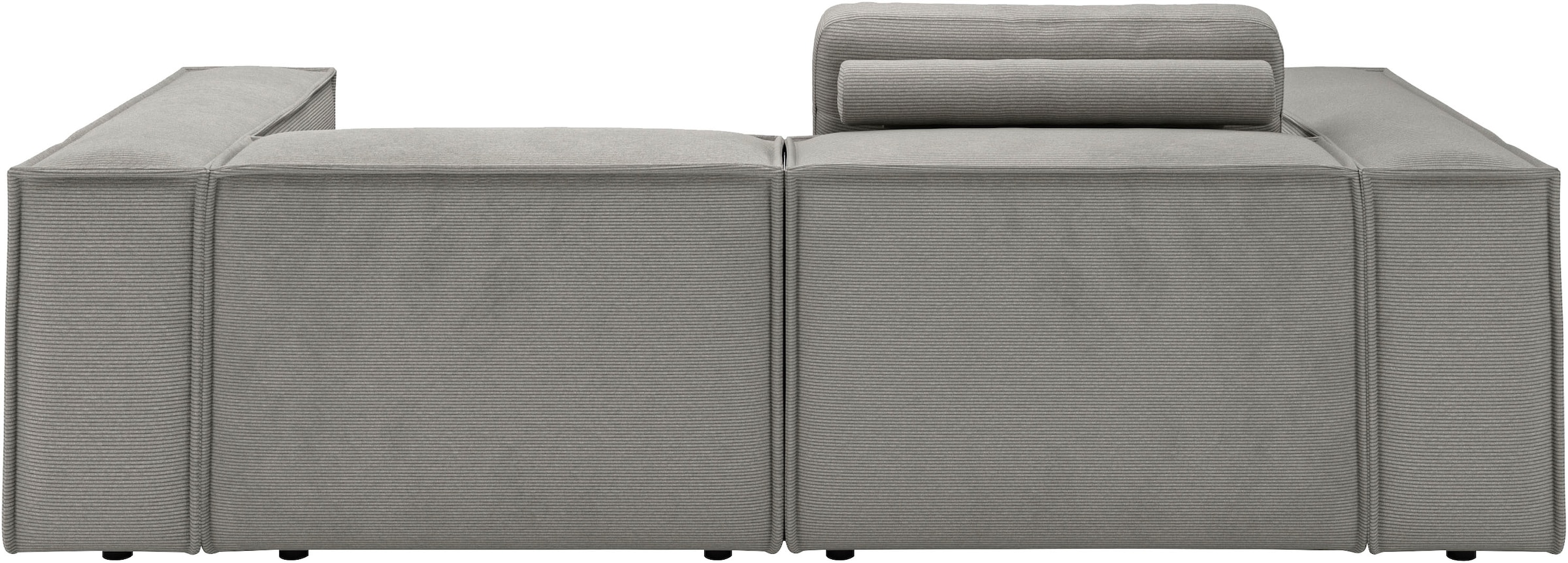 Places of Style Ecksofa »Watertown, kompakte L-Form, 246 cm breite für kleinere Räume«, modernes Ecksofa mit Feincordbezug, platzsparend & bequem