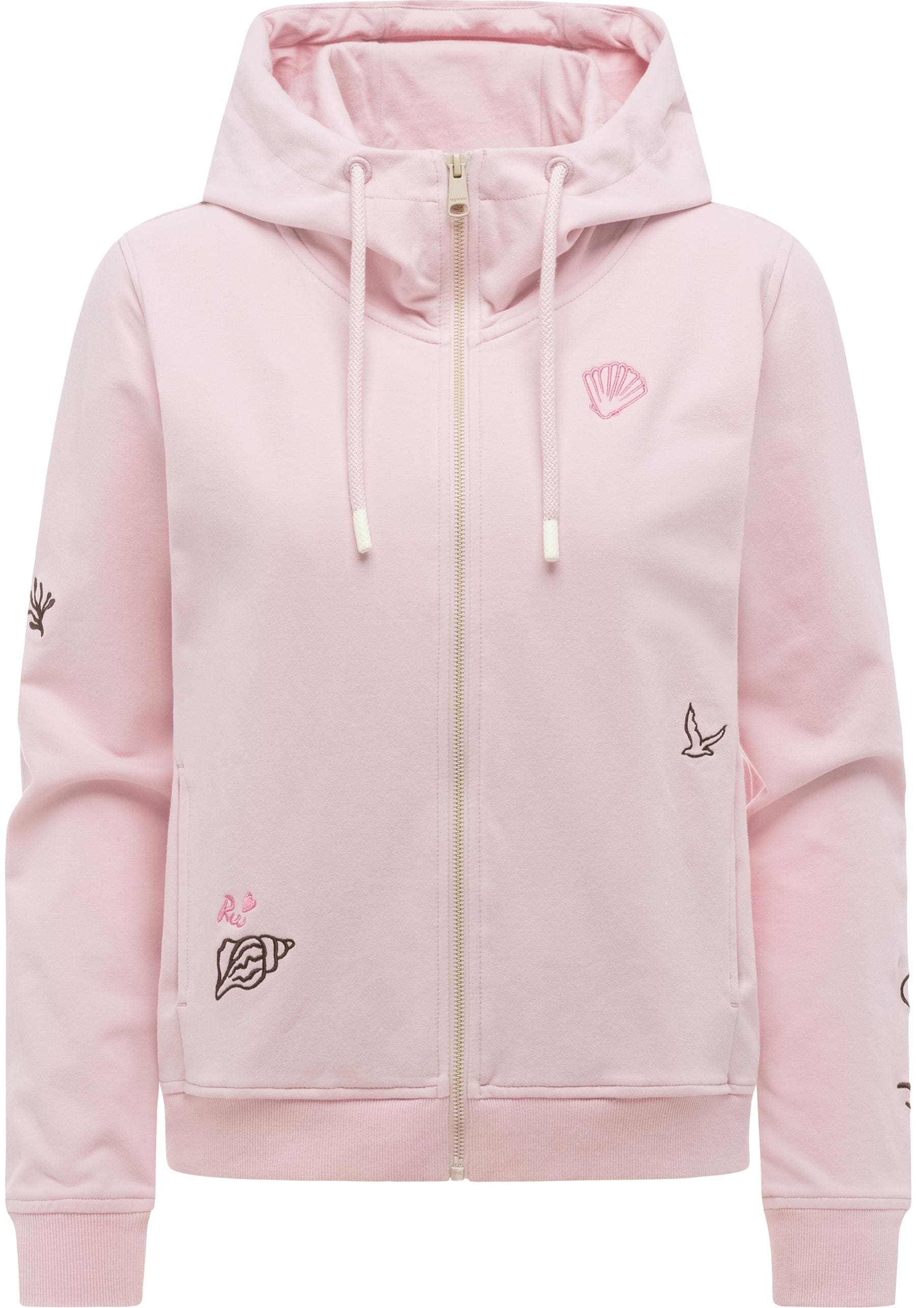 Ragwear Sweatjacke "Parya Embro" Damen Zipper mit Stickereien