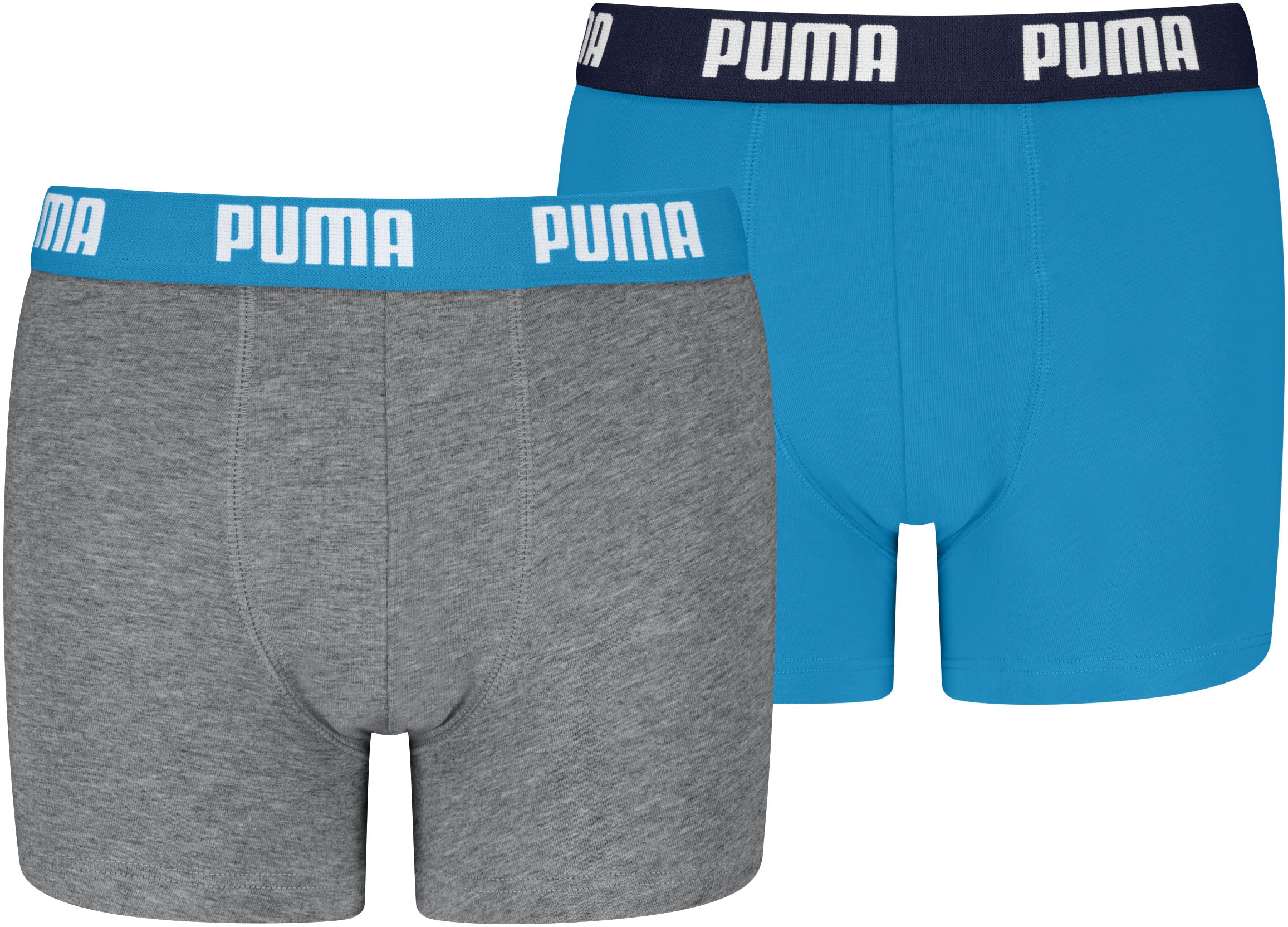 PUMA Boxershorts "PUMA BOYS EVERYDAY BASIC BOXERS 2P" Boys, mit Logobund, elastisch