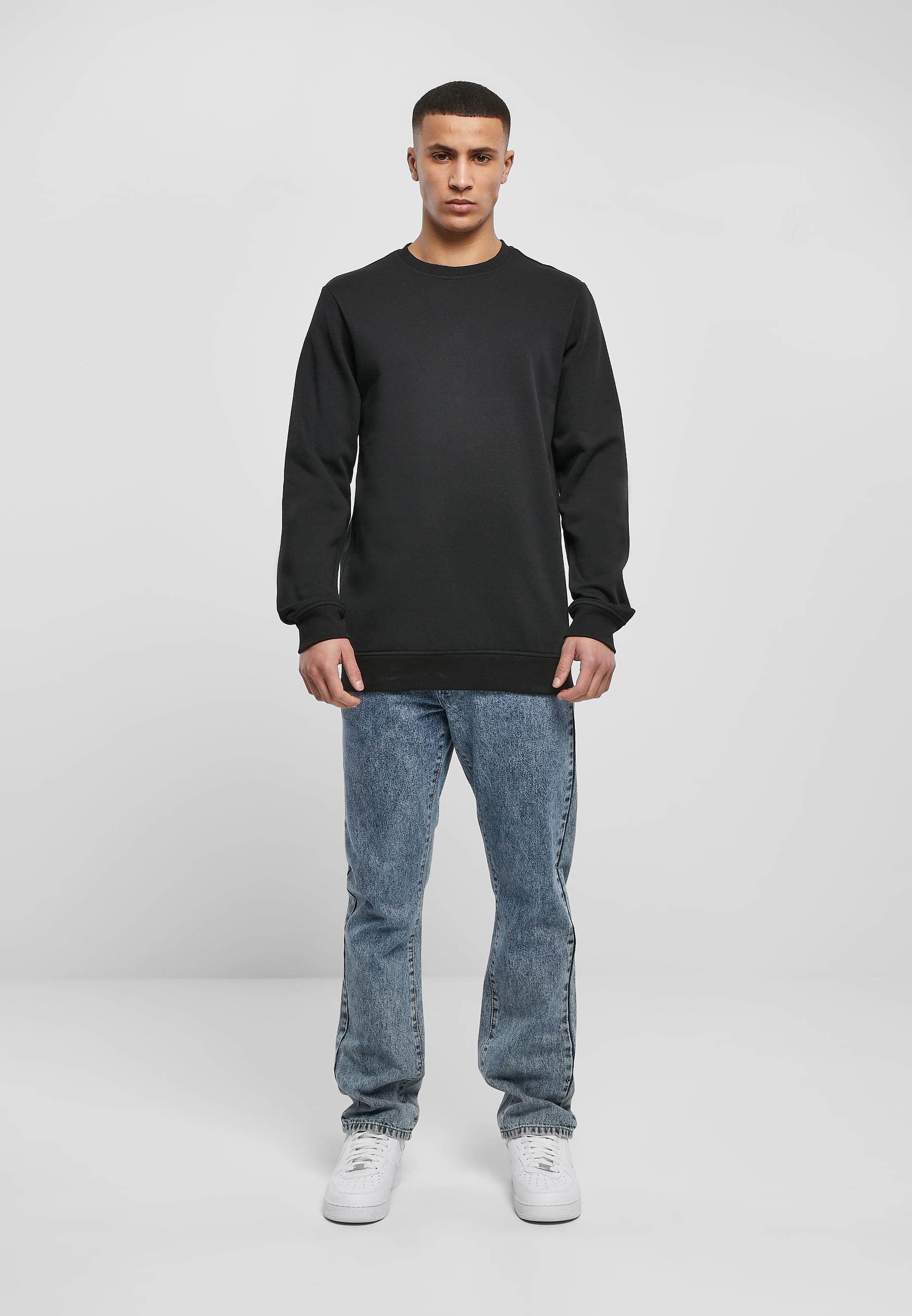 URBAN CLASSICS Rundhalspullover »Urban Classics Herren Basic Terry Crew«, (1 tlg.)