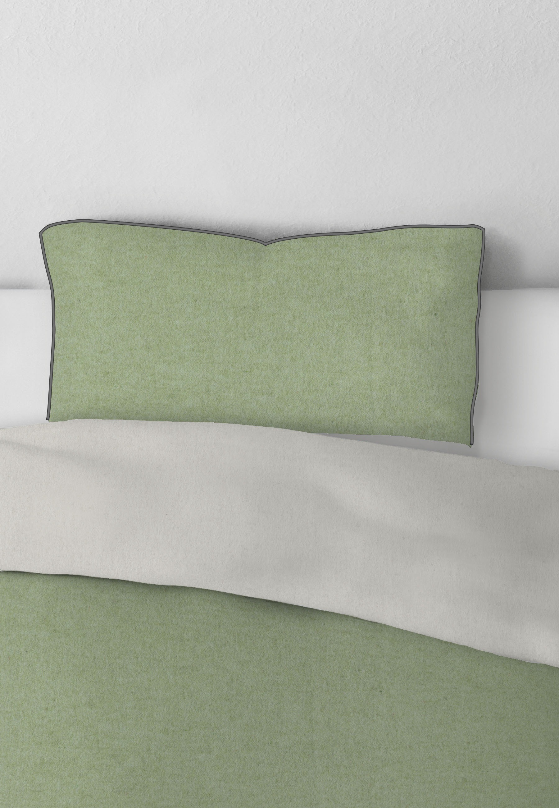 Biberna Kissenbezug "Hermal Flanell mit Reißverschluss, Melange-Optik, Wend günstig online kaufen