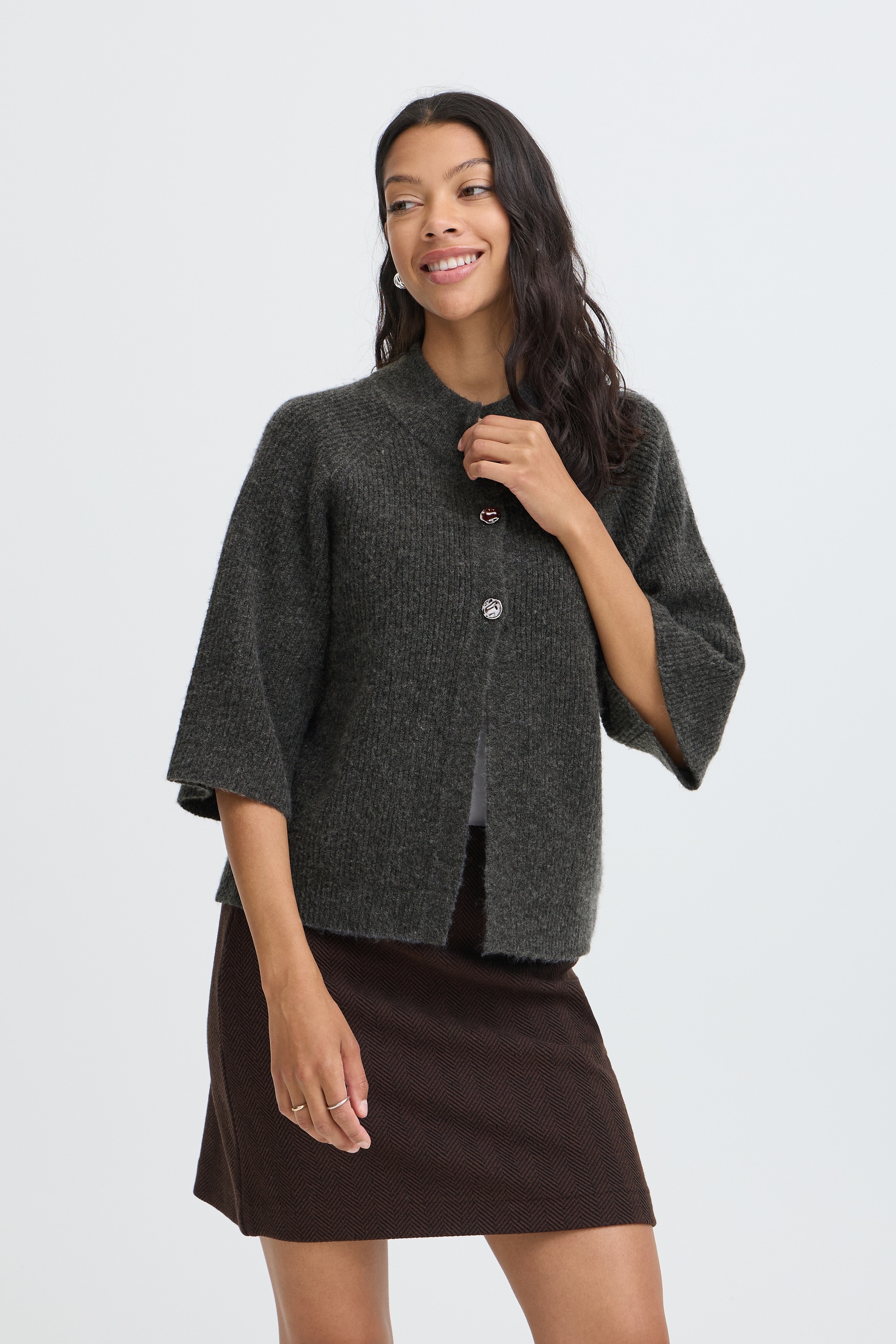 b.young Strickjacke »b.young Halblange Ärmel BYOTAJA«