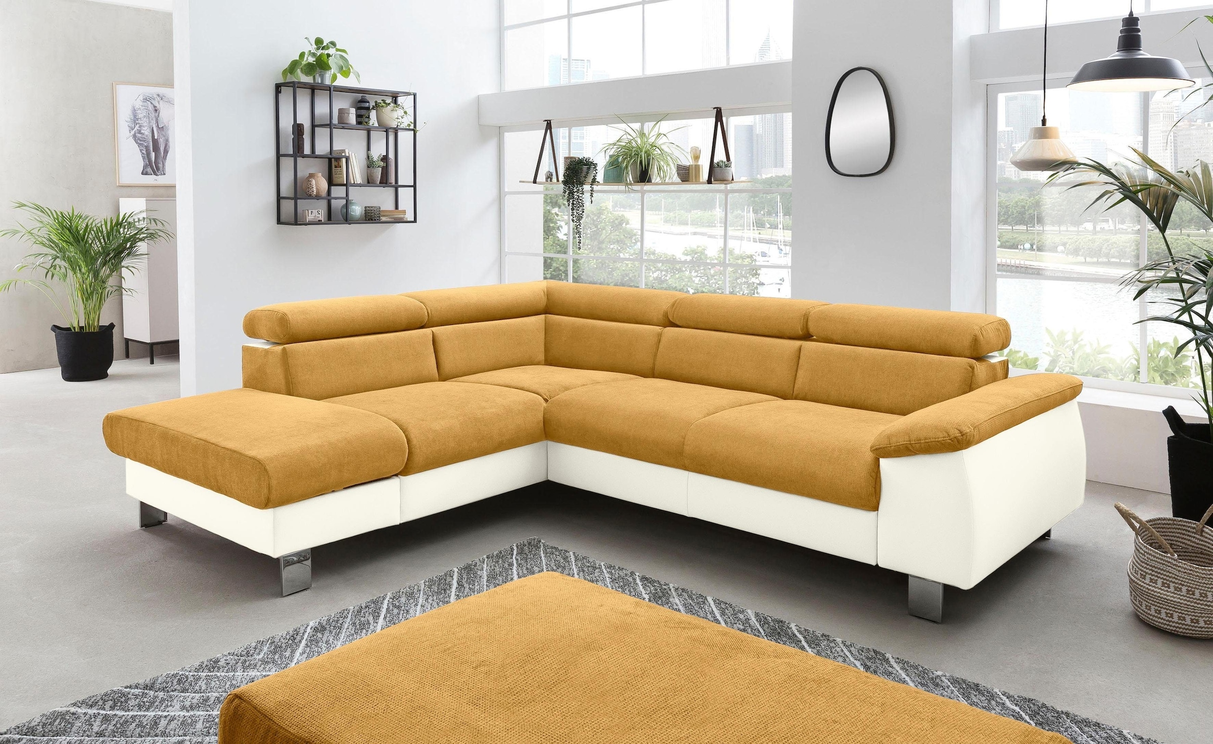COTTA Polstergarnitur "Komaris L-Form", (Set), Set bestehend aus: Ecksofa m günstig online kaufen