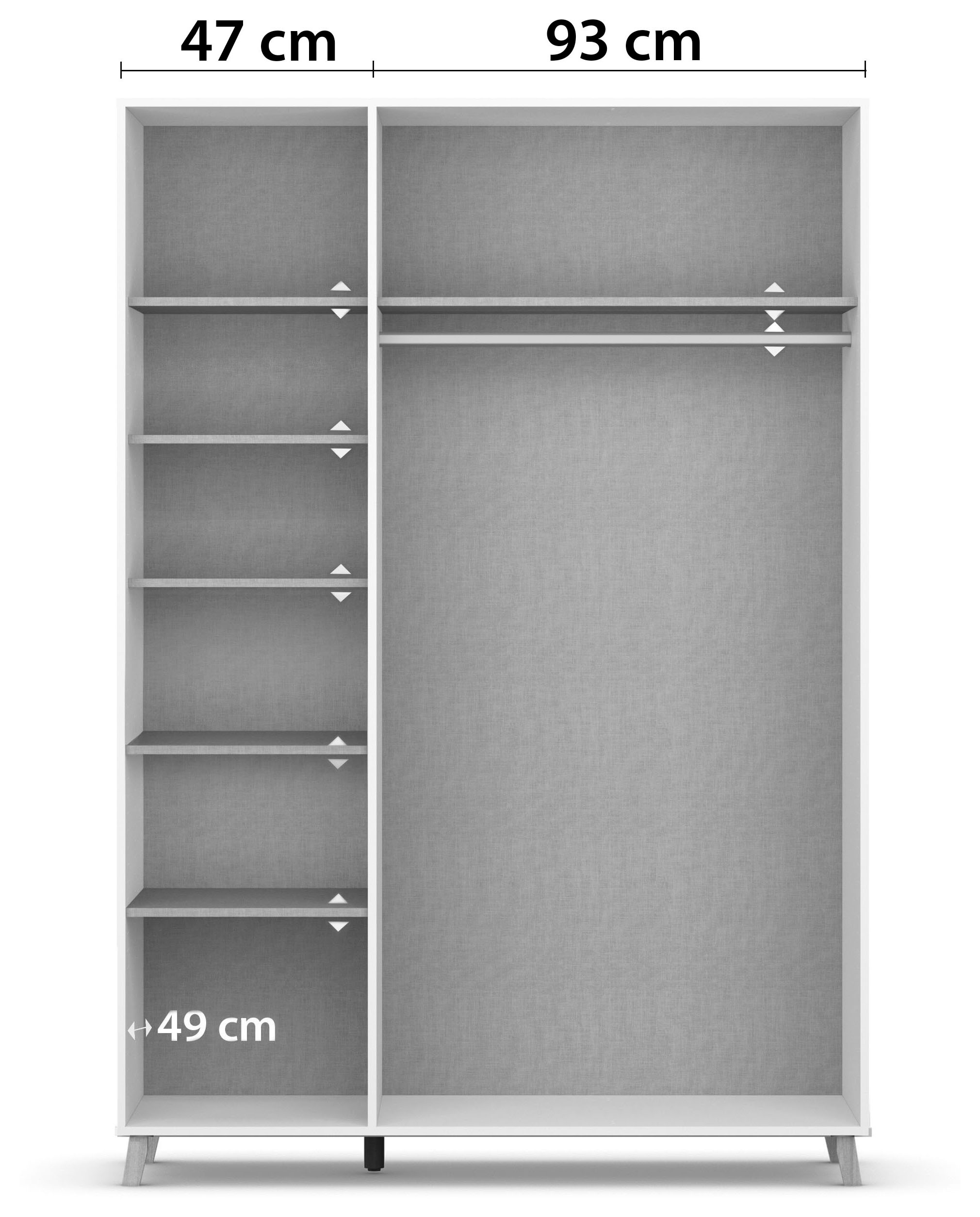 rauch Drehtürenschrank »Kleiderschrank Schrank Garderobe Wäscheschrank SHINJO«, (in 3 verschiedenen Ausstattungen BASIC/CLASSIC/PREMIUM), Griffe und Füße aus Massivholz, viel Stauraum MADE IN GERMANY