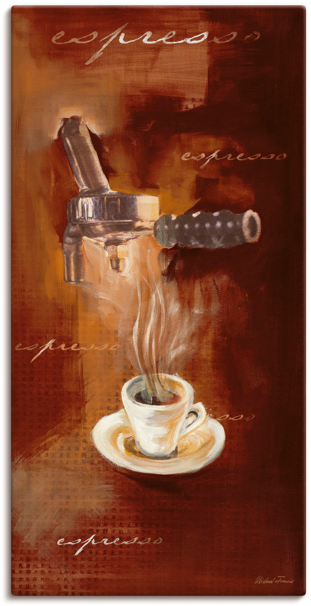 Artland Wandbild "Espresso I", Getränke, (1 St.), als Alubild, Outdoorbild, Leinwandbild, Poster, Wandaufkleber