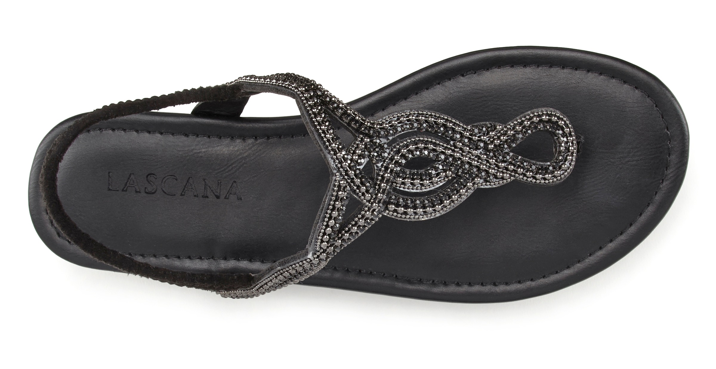 LASCANA Thong Sandals Black Size 37 2