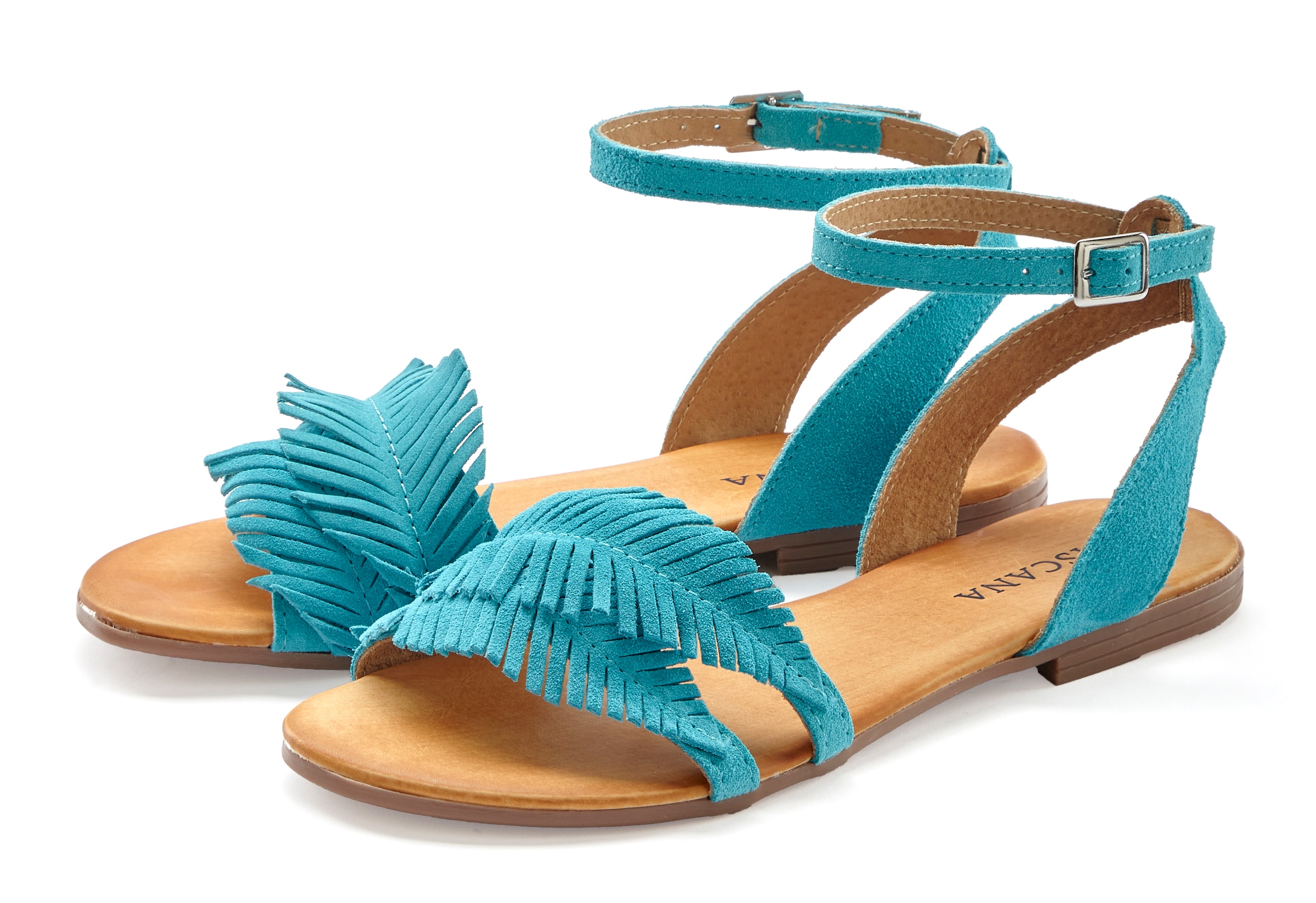 LASCANA Sandale "Sommerschuh", Sandalette, Sommerschuh aus Leder mit modisc günstig online kaufen