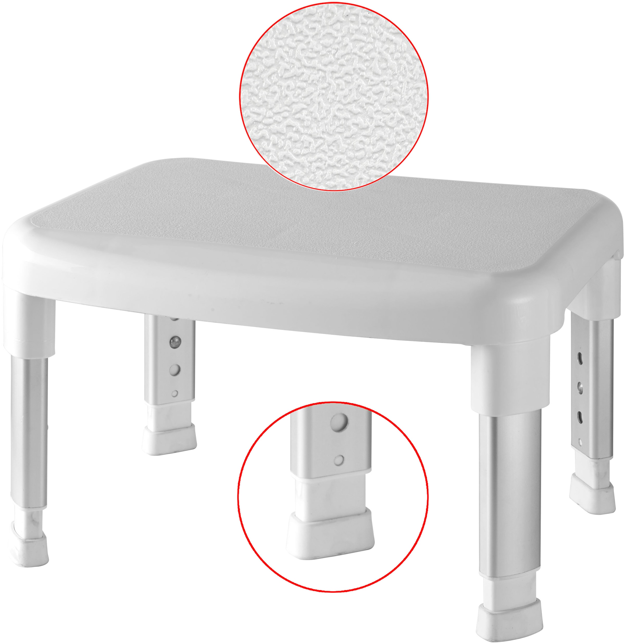 Bischof Bad-Stufe »Dusch- und Badewannentritt«, Einstiegshilfe, höhenverstellbar von 24 – 29 cm