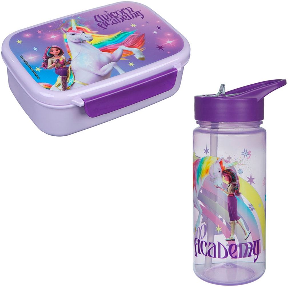 Scooli Lunchbox "Brotzeitdose + Flasche, Unicorn Academy" 2 tlg. mit Trinkf günstig online kaufen