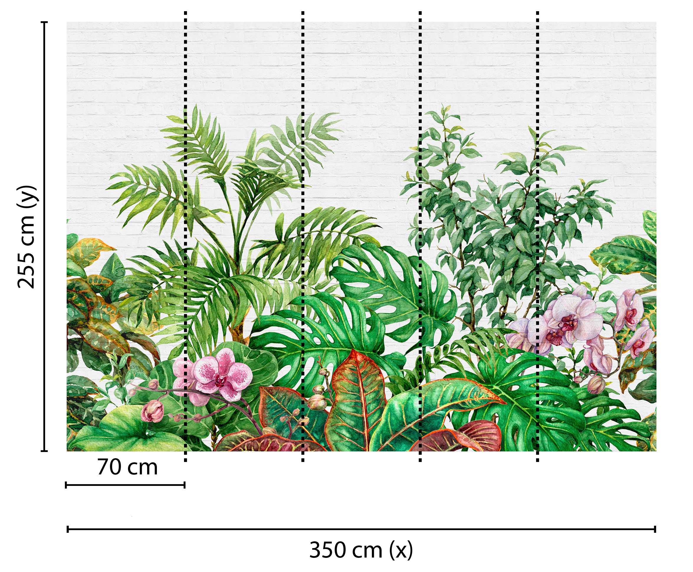 living walls Fototapete »Designwalls Tropical Wall 1« glatt Vlies, Wand, Schräge, Decke