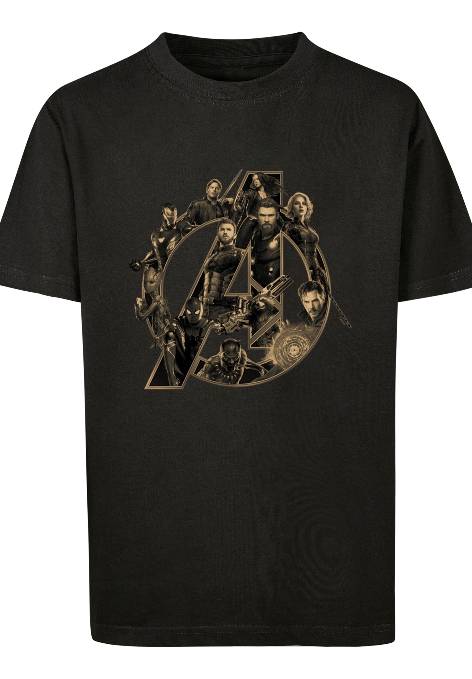 Unisex T-Shirt | Friday Logo«, F4NT4STIC Kinder,Premium Avengers Print Merch,Jungen,Mädchen,Logo Infinity War Marvel »Marvel BAUR Black