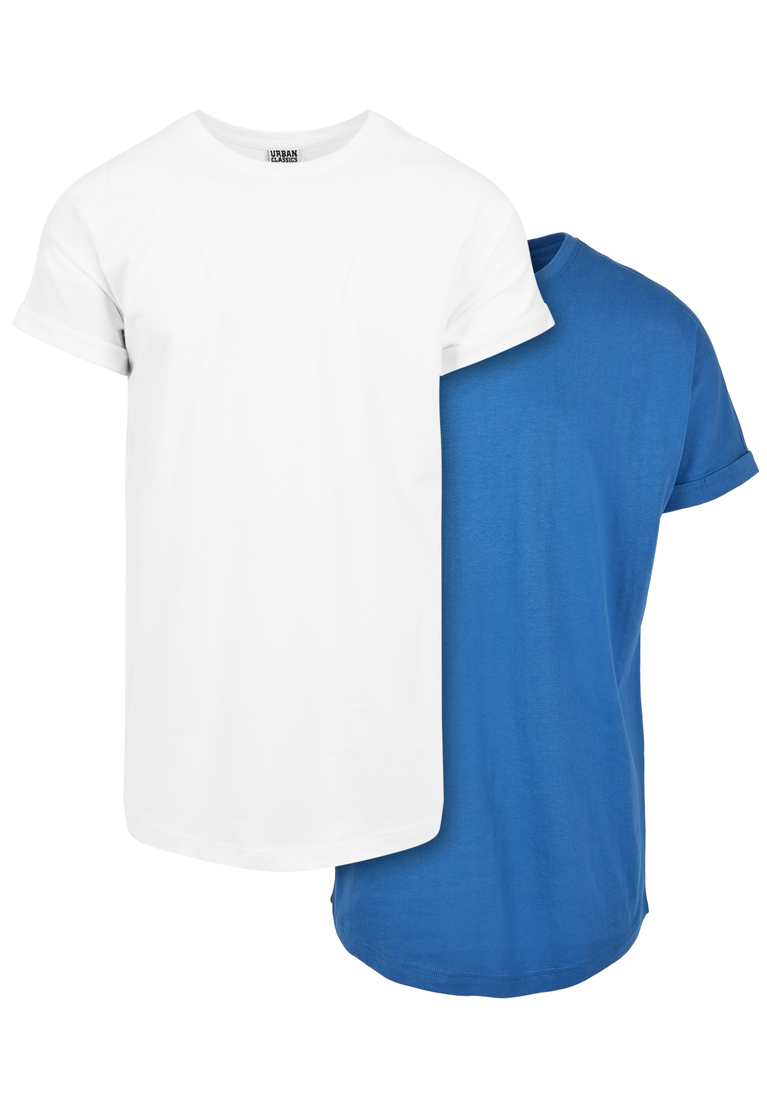 URBAN CLASSICS Kurzarmshirt "Urban Classics Herren Pre-Pack Long Shaped Tur günstig online kaufen