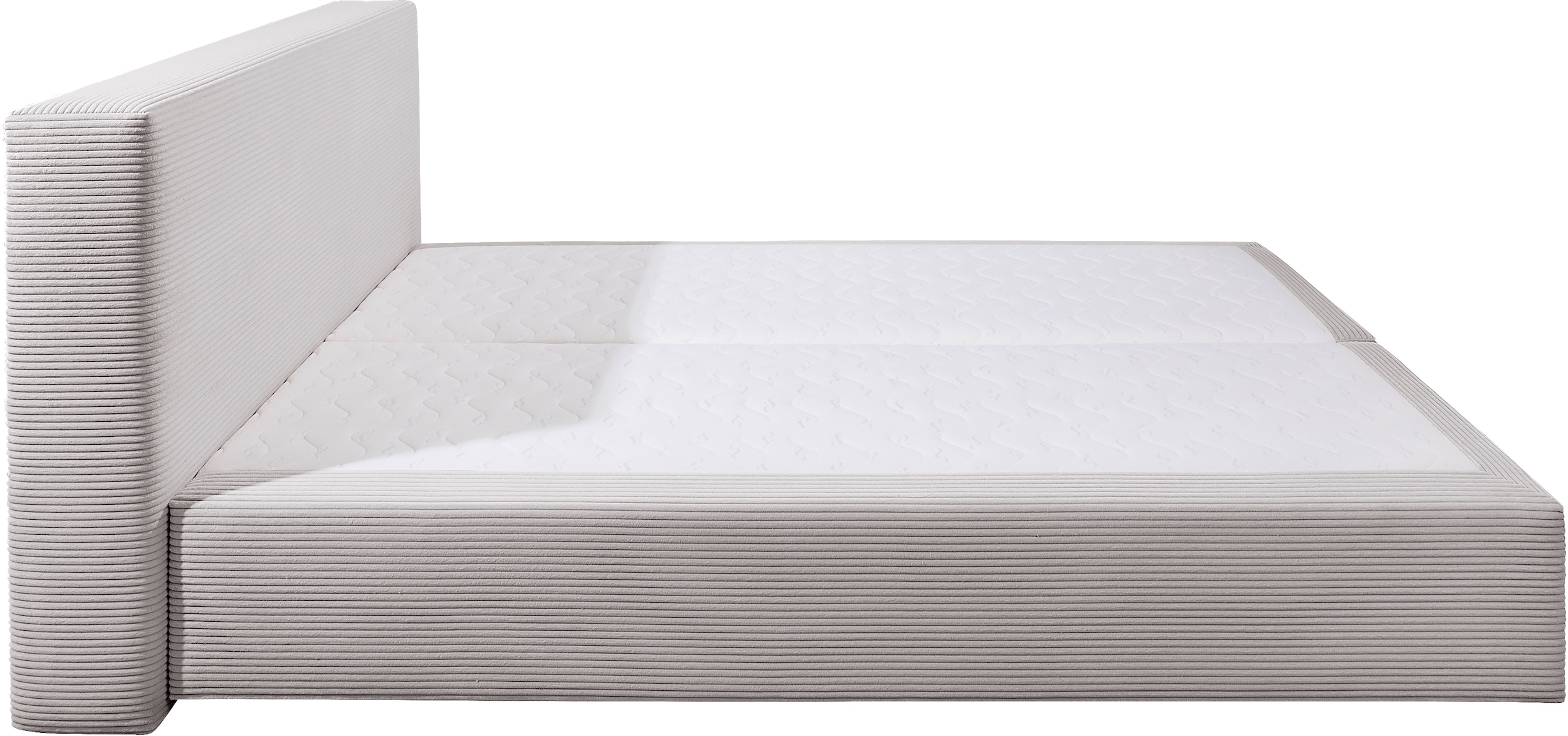 andas Boxspringbett »Åby«, In Cord Bezug, wahlweise mit und ohne Matrazte erhältlich