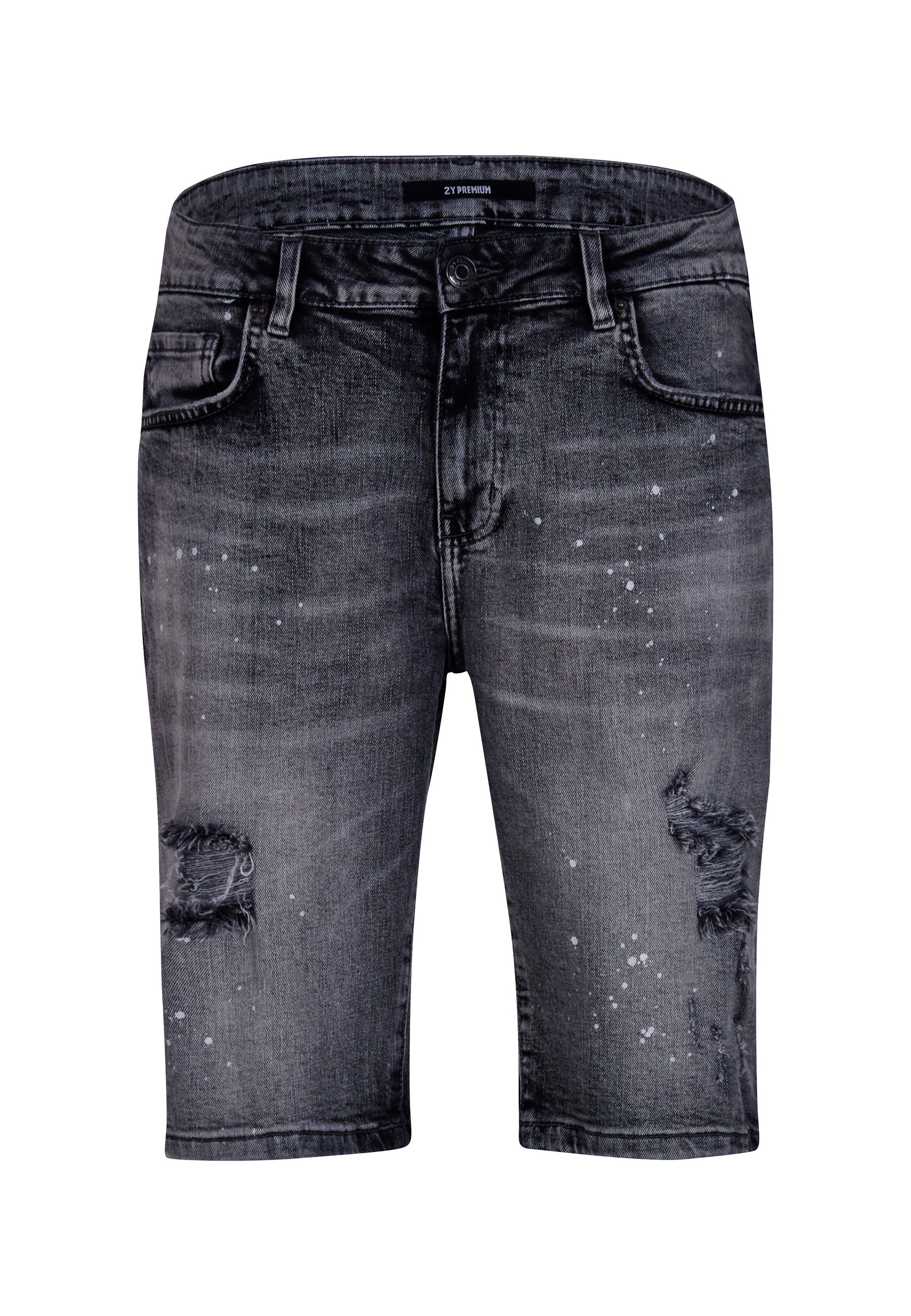 2Y Premium Shorts "2Y Premium Victor Ripped Slim Fit Shorts"