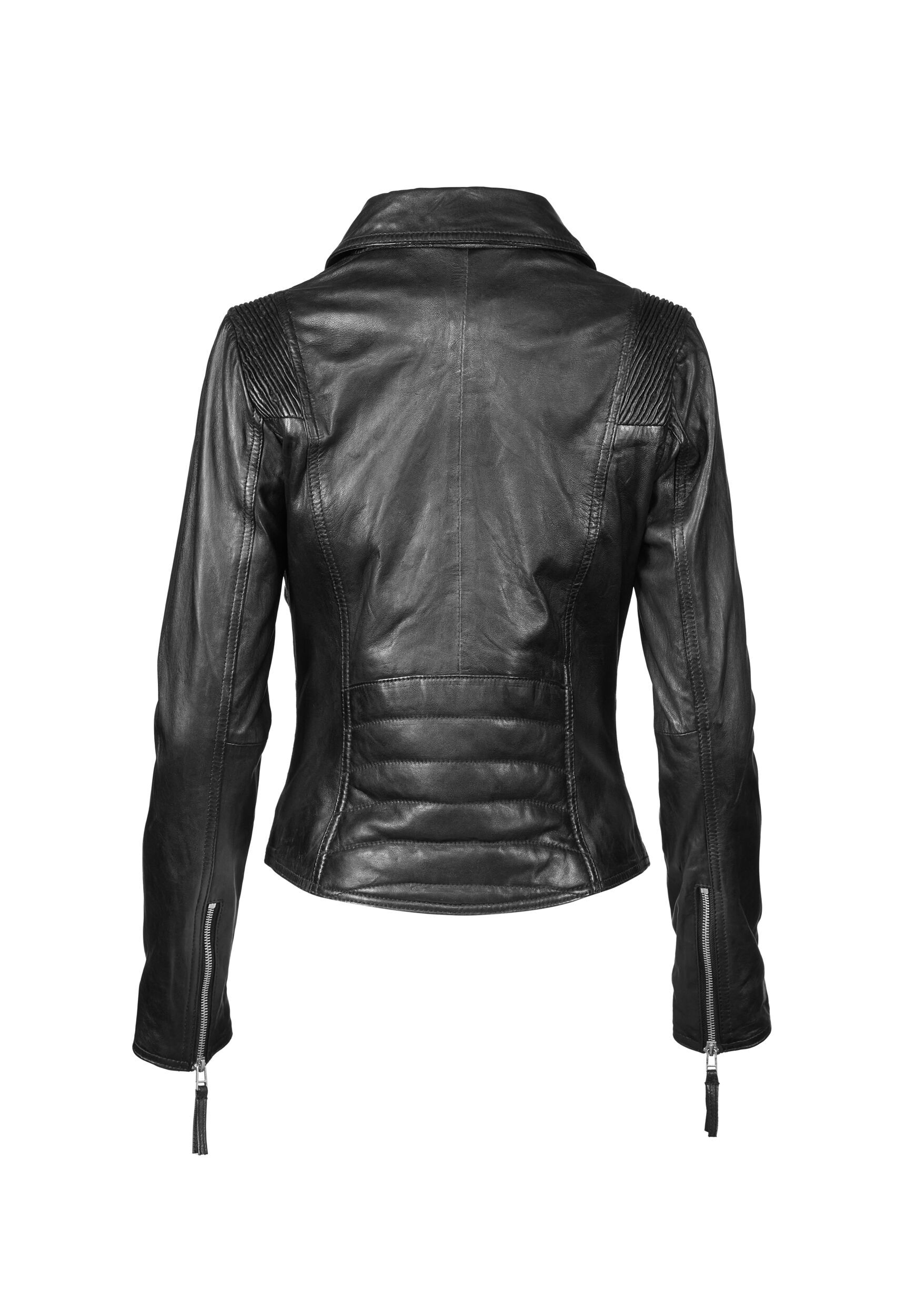 Apple of Eden Lederjacke »Apple of Eden Lederjacke AOE-129« ohne Kapuze mit Reißverschlusstaschen