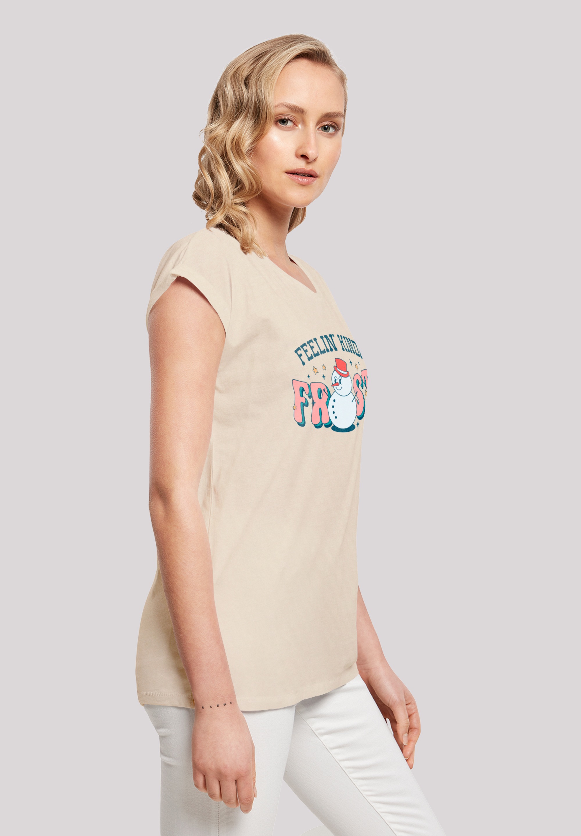 F4NT4STIC T-Shirt »Feelin Kinda Frosty Snowman«, Premium Qualität