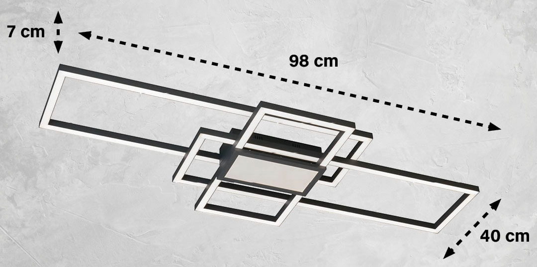 FISCHER & HONSEL Deckenleuchte »Seth«, Leuchtmittel LED-Modul | LED wechselbar, langlebige LED, dimmbar