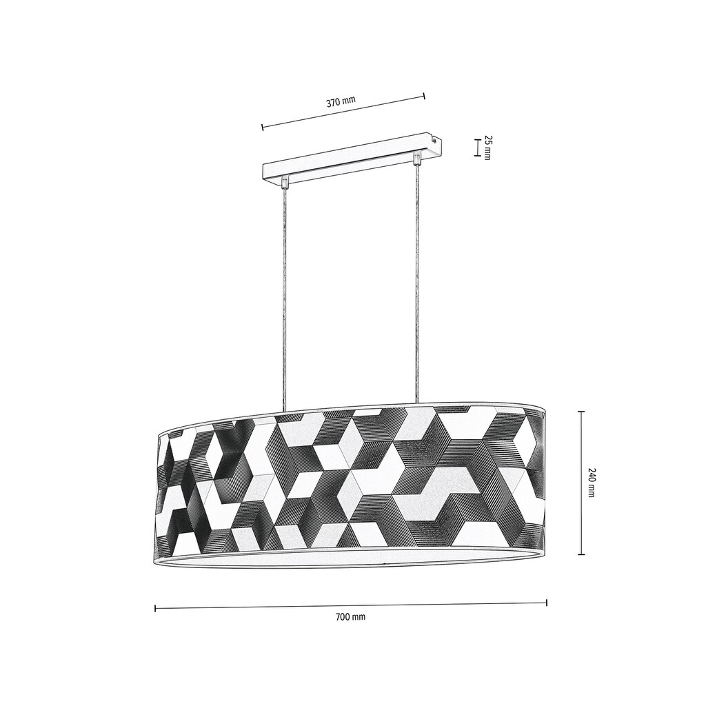 BRITOP LIGHTING Pendelleuchte »ESPACIO«, 2 flammig-flammig