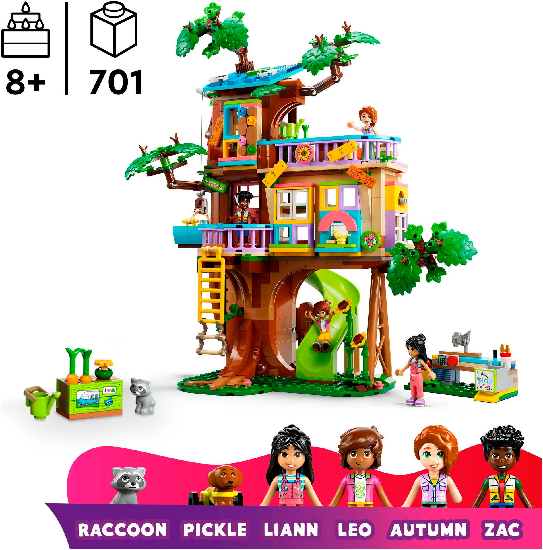 LEGO® Konstruktionsspielsteine »Baumhaus (42652), LEGO Friends«, (701 St.), Made in Europe