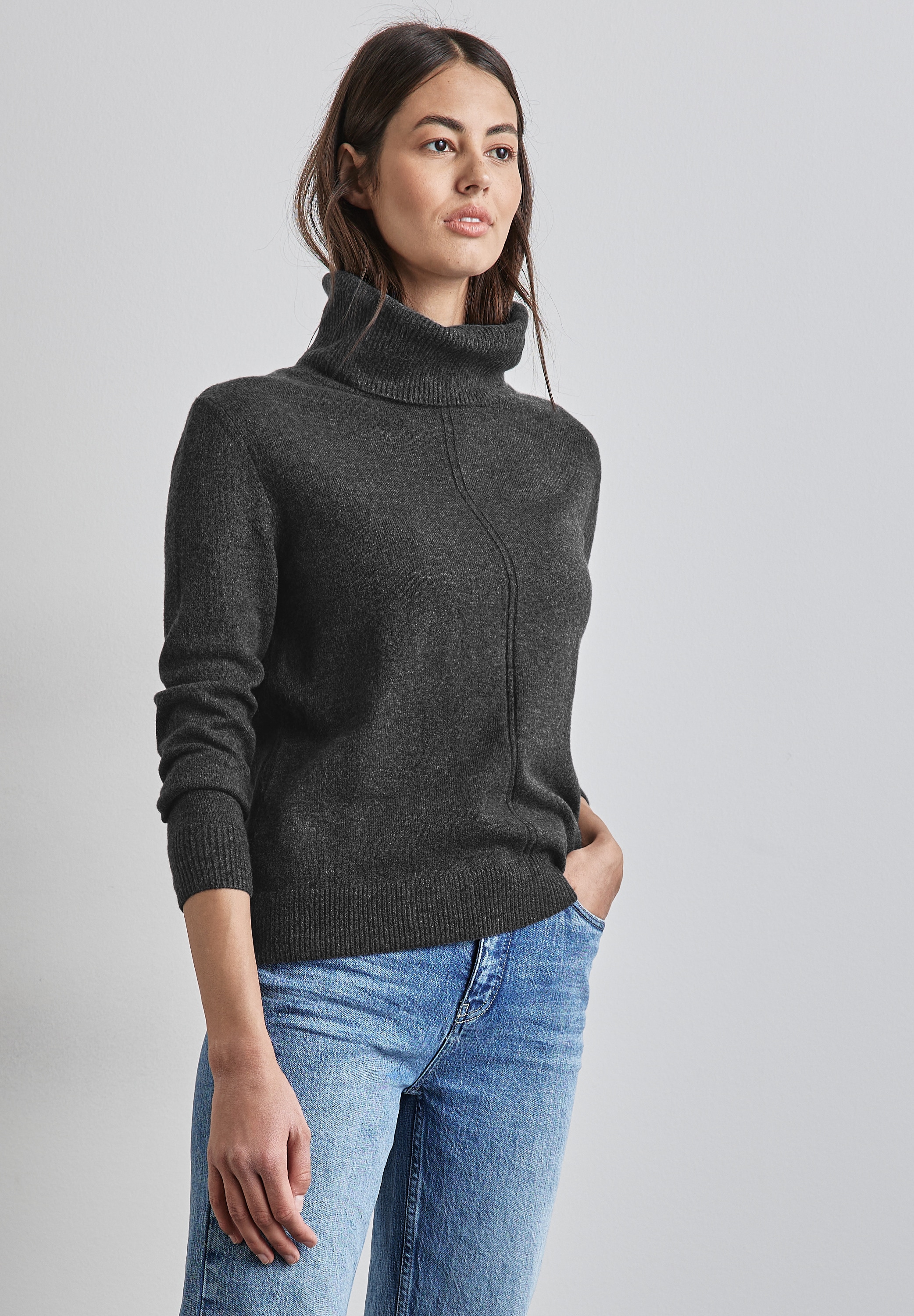 STREET ONE Rollkragenpullover, im soften Baumwoll-Mix