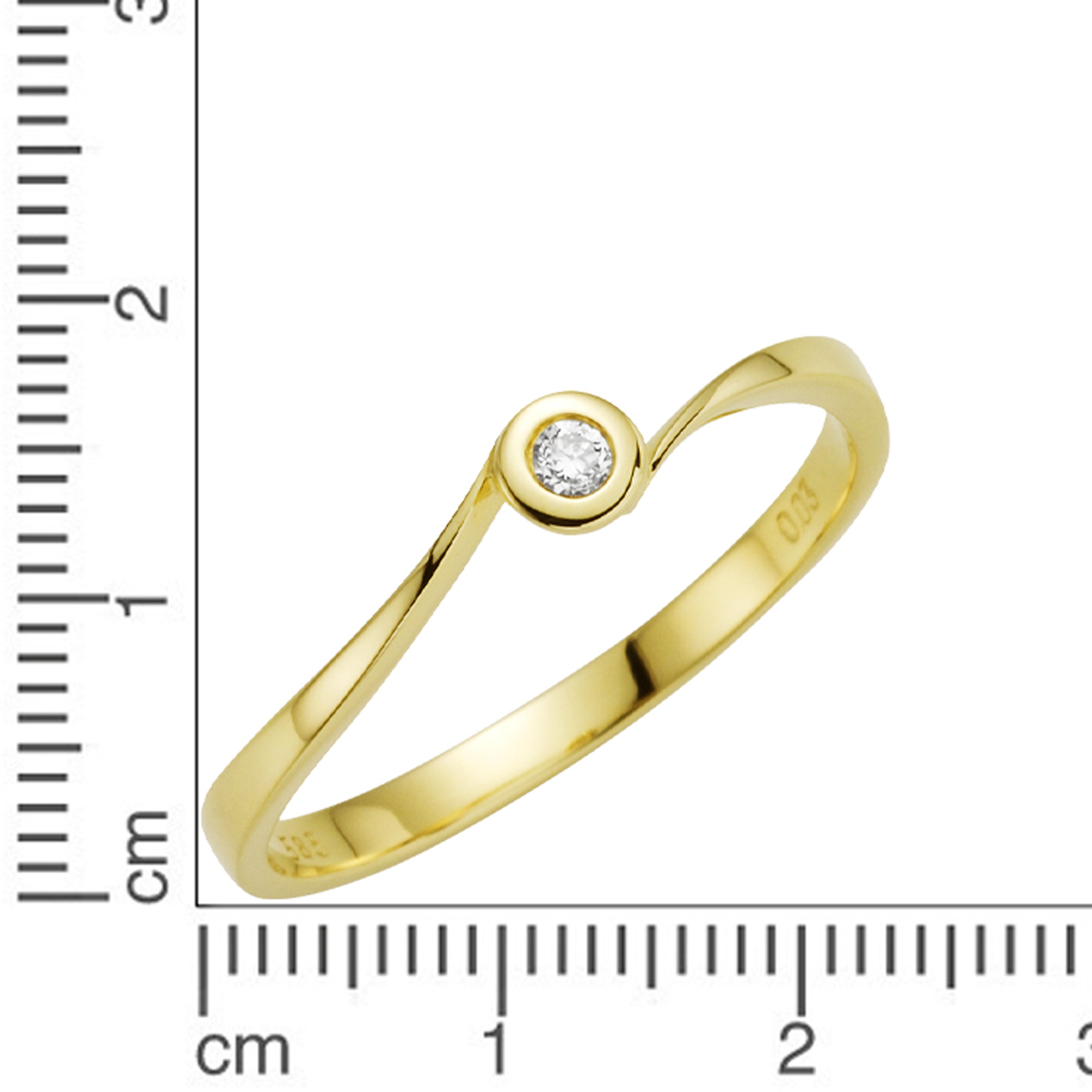 Orolino Fingerring »Gold 585 mit Brillant 0,03ct.«