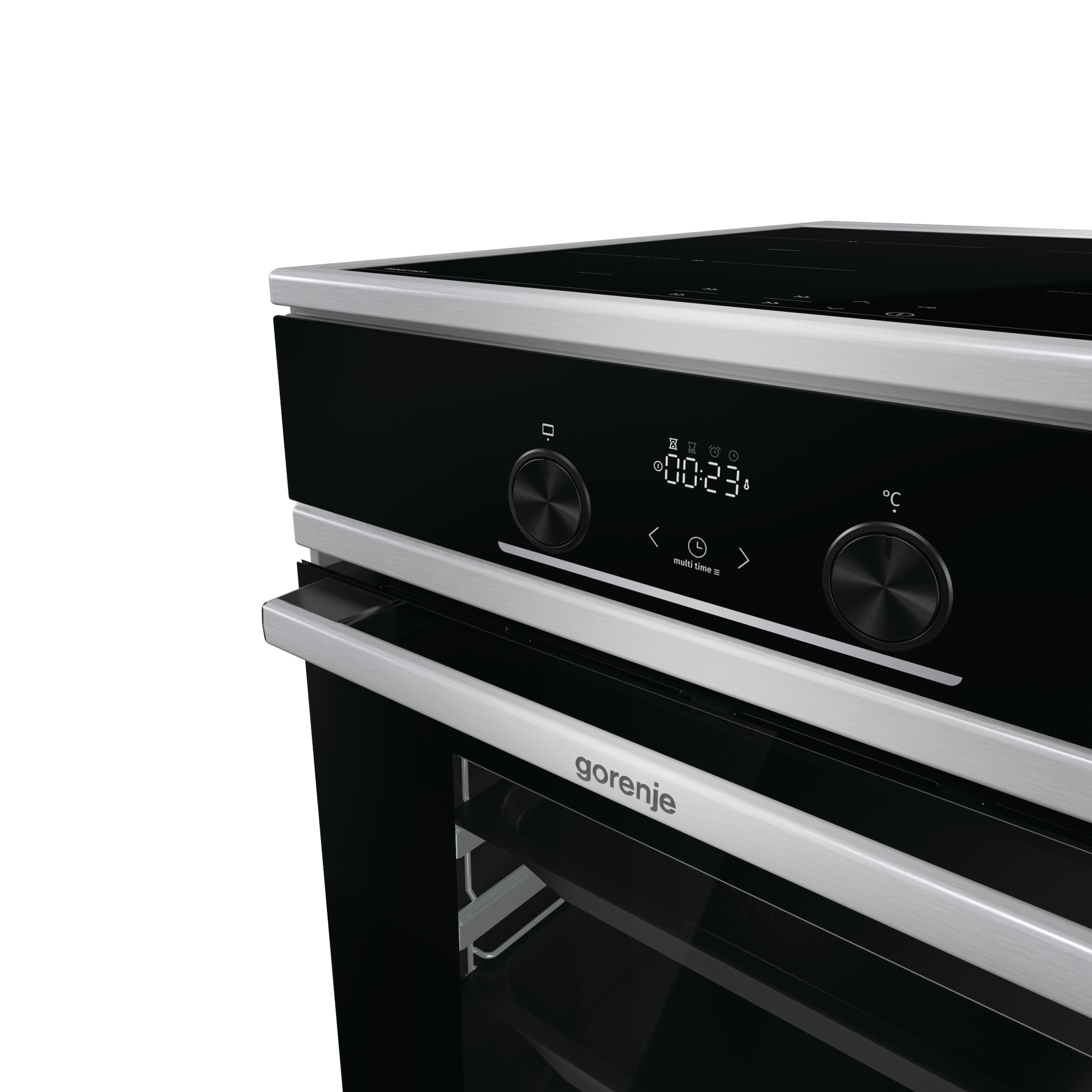 GORENJE Induktions-Standherd »GEITS5C70XPG« mit 1-fach-Teleskopauszug Aqua Clean 1 Stk. tlg. Pizzafunktion mit 275 °C – perfekt für Pizza, Focaccia und mehr!