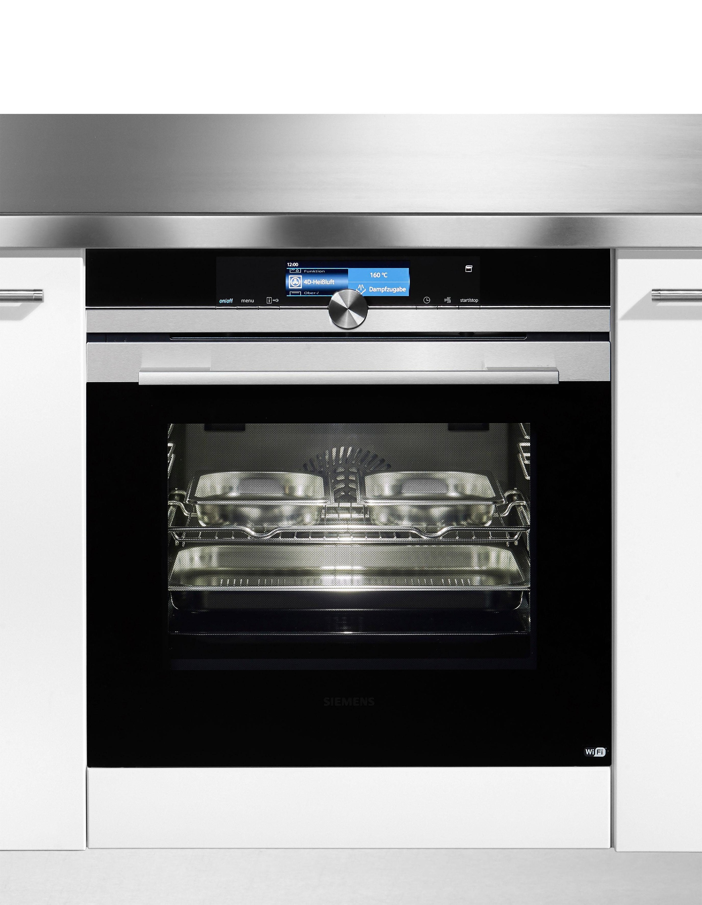 SIEMENS Dampfbackofen iQ700 »HS658GXS7«, mit 3-fach-Teleskopauszug, ecoClean Plus