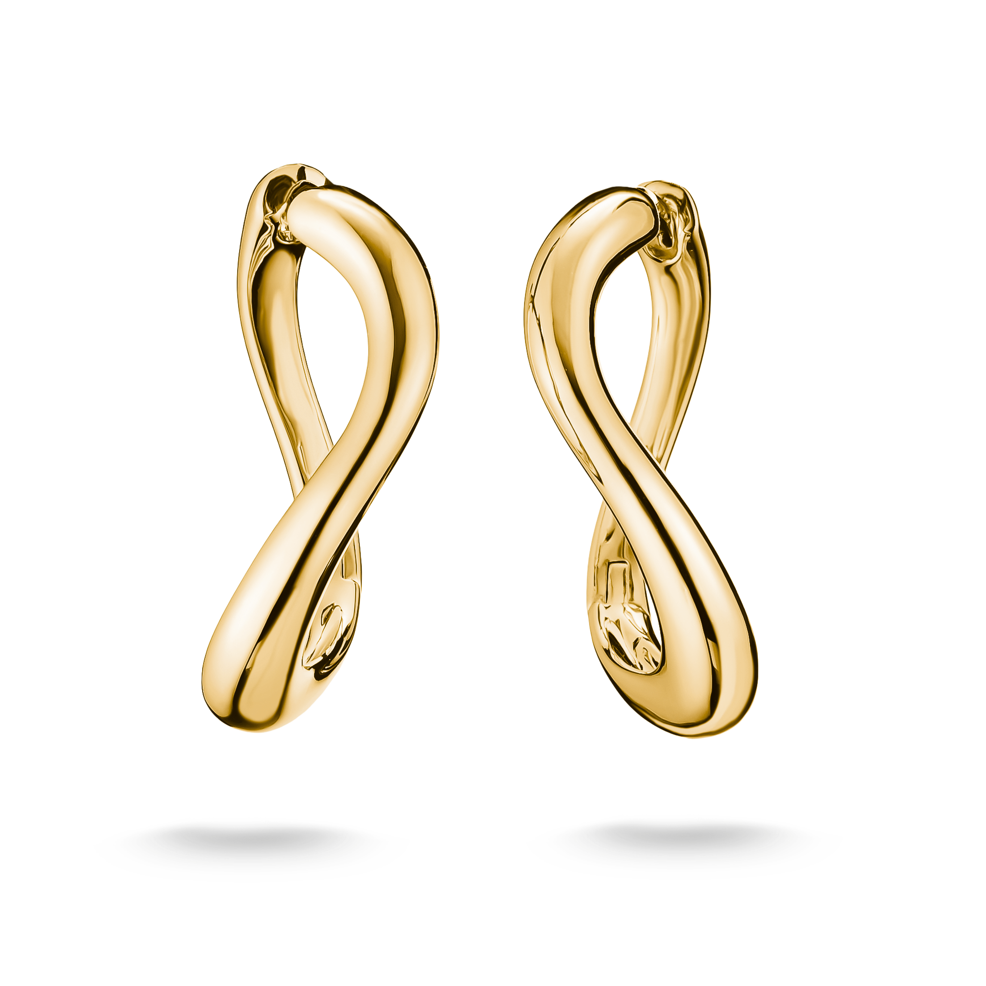 THOMAS SABO Paar Creolen »Fluid Elegance Creolen gelbgoldfarben«