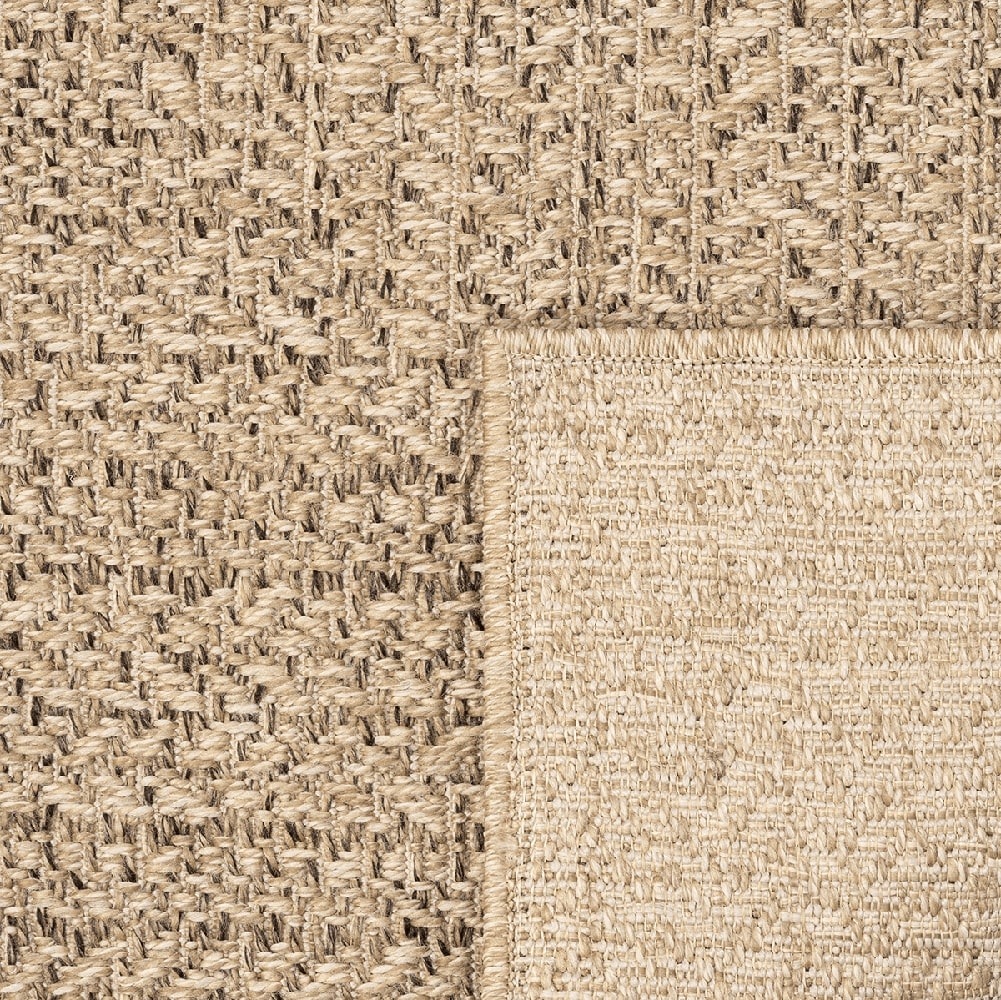 Outdoorteppich THE CARPET "Kansas", beige (natur), B:80cm H:1mm L:150cm, Polypropylen, Teppiche, Outdoorteppich, moderner robuster In und Outdoor Teppich Jute Look 3