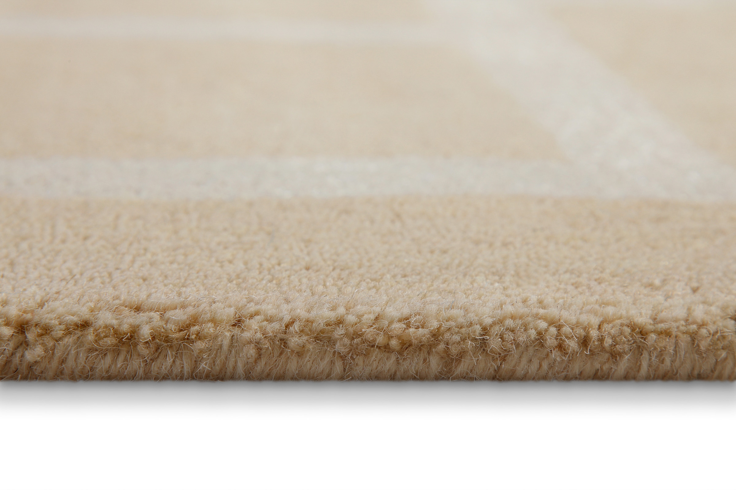 Wecon home Teppich »Beatrice« rechteckig 13 mm Höhe Kurzflorteppich, Schurwolle, Konturenschnitt, handgetuftet, Wohnzimmer