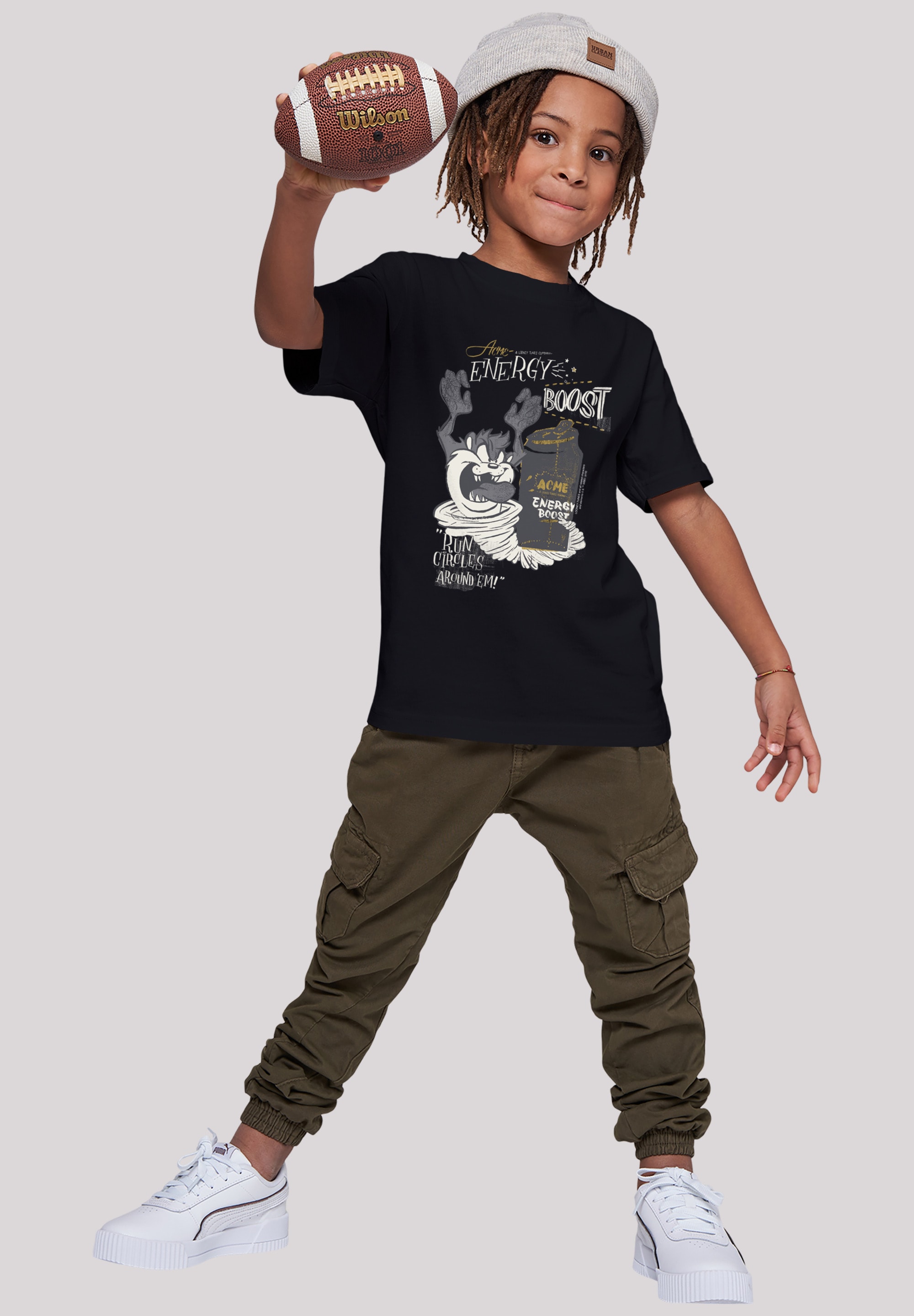 Tee«, Basic Kurzarmshirt (1 Tunes tlg.) Looney online BAUR Kids F4NT4STIC Boost-BLK Energy kaufen with Taz »Kinder |