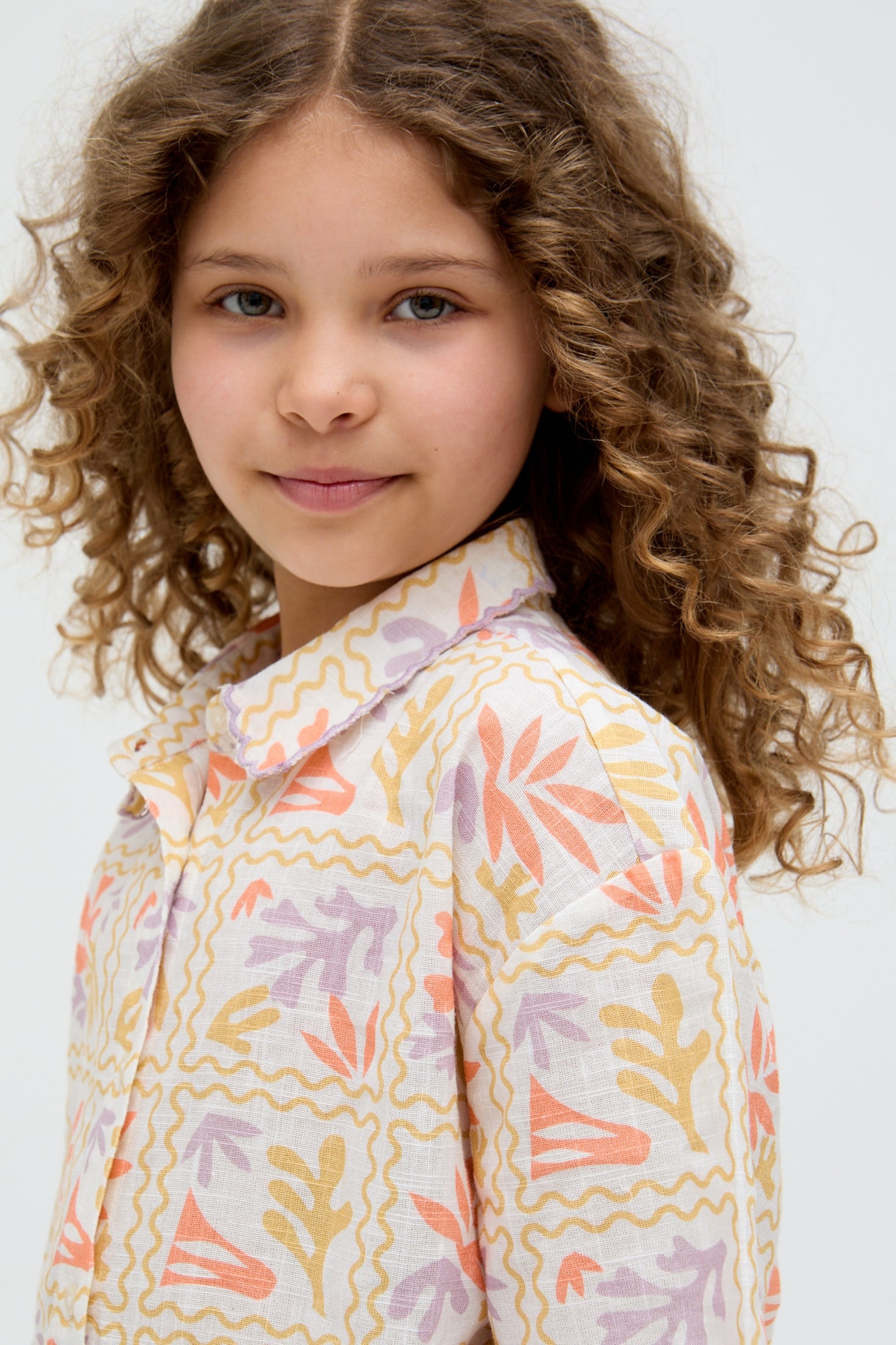 RAFFYA T-Shirt »Gilly Scalloped Edge Matisse Print Shirt Mädchen«