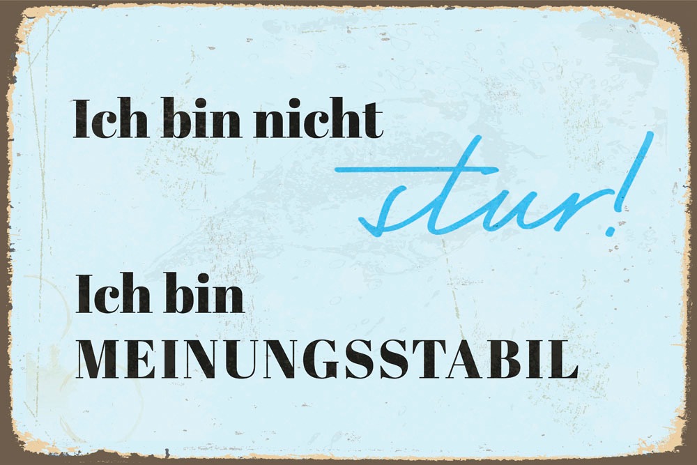 queence Metallbild "Meinungsstabil", Schriftzüge-Schriftzug, (1 St.), Stahl günstig online kaufen
