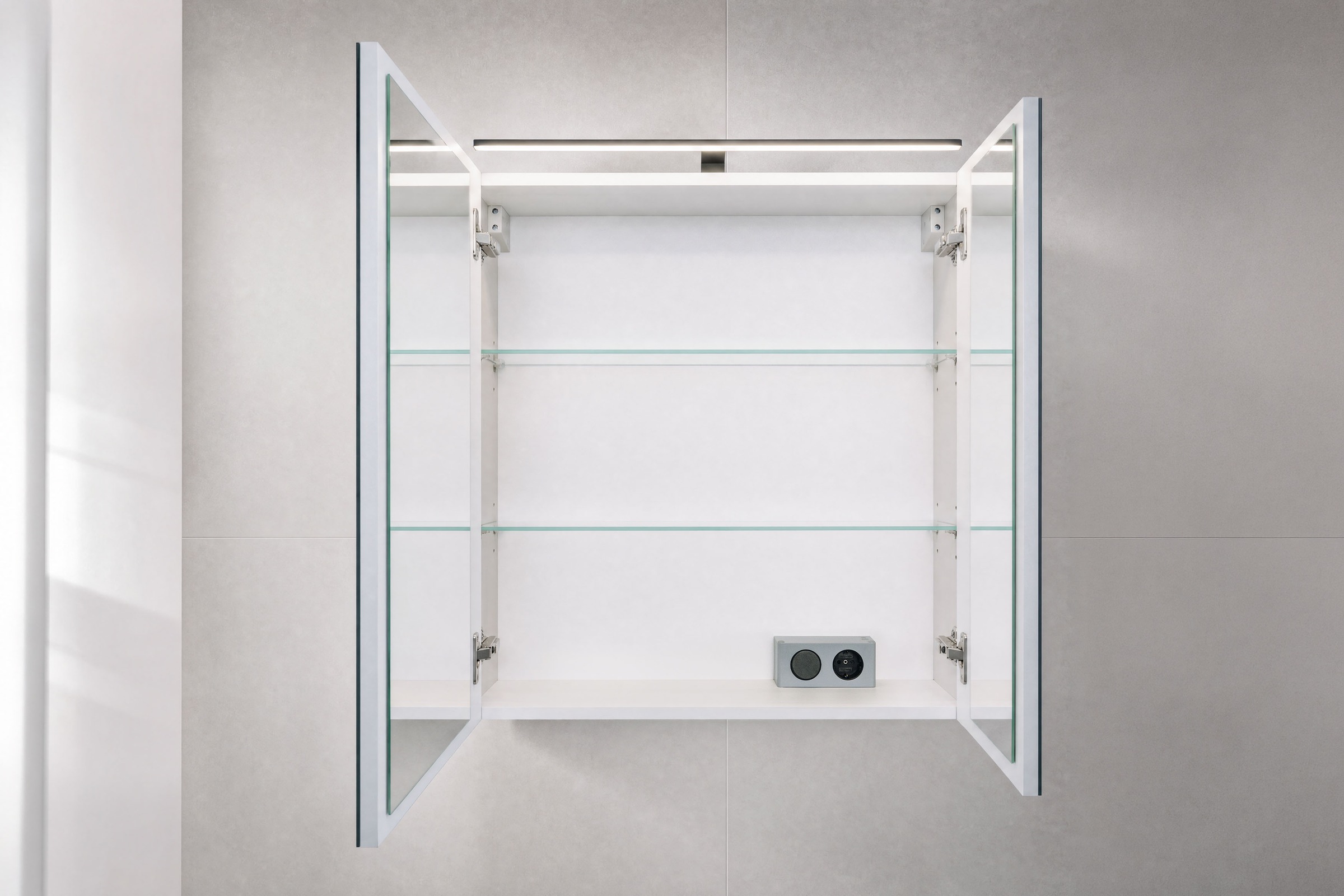 OPTIFIT Spiegelschrank »Hallig« Breite 65 cm, schnelle Montage mit OPTIsnap