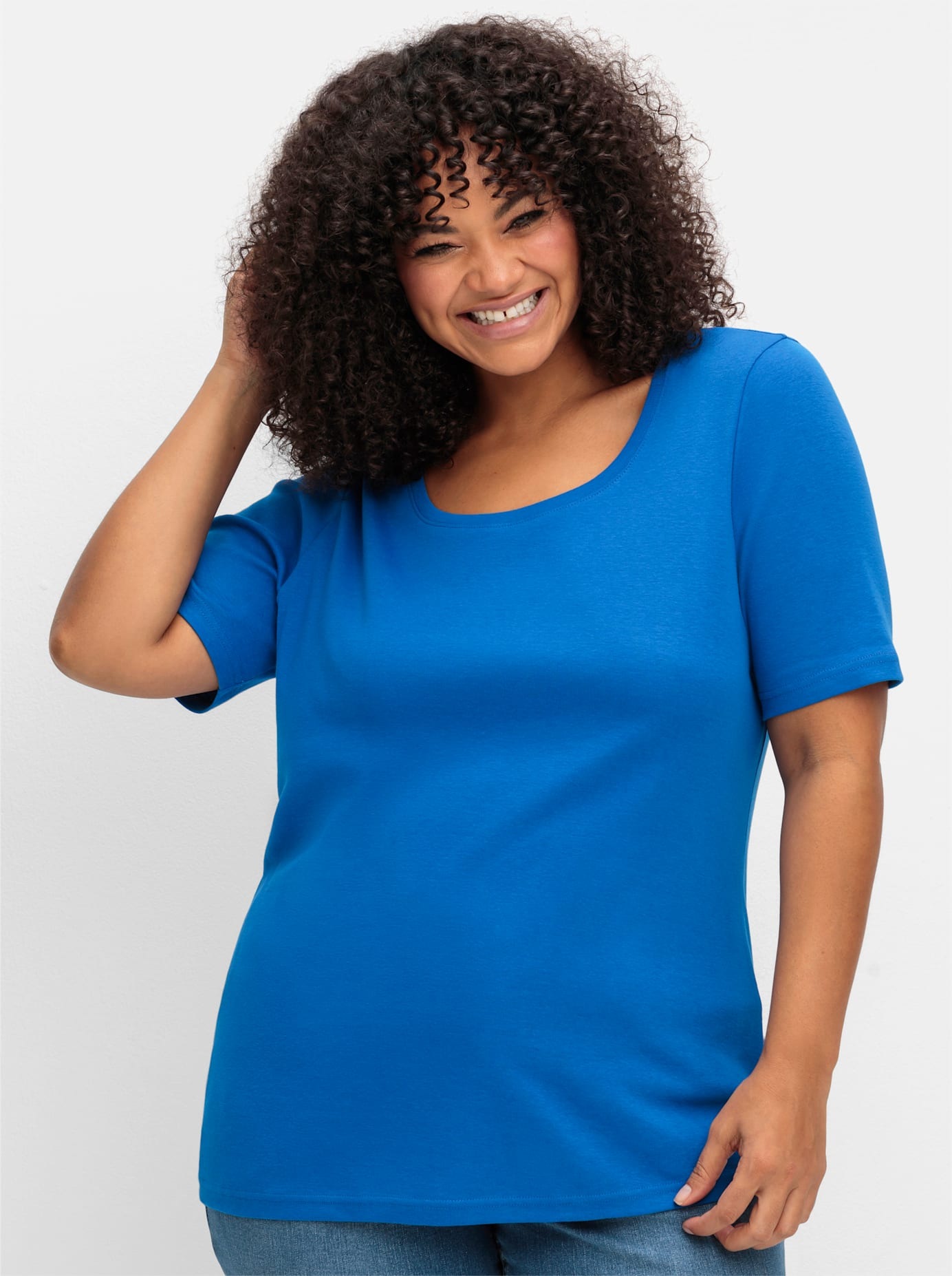 Sheego Kurzarmshirt "T-Shirt", (1 tlg.) günstig online kaufen