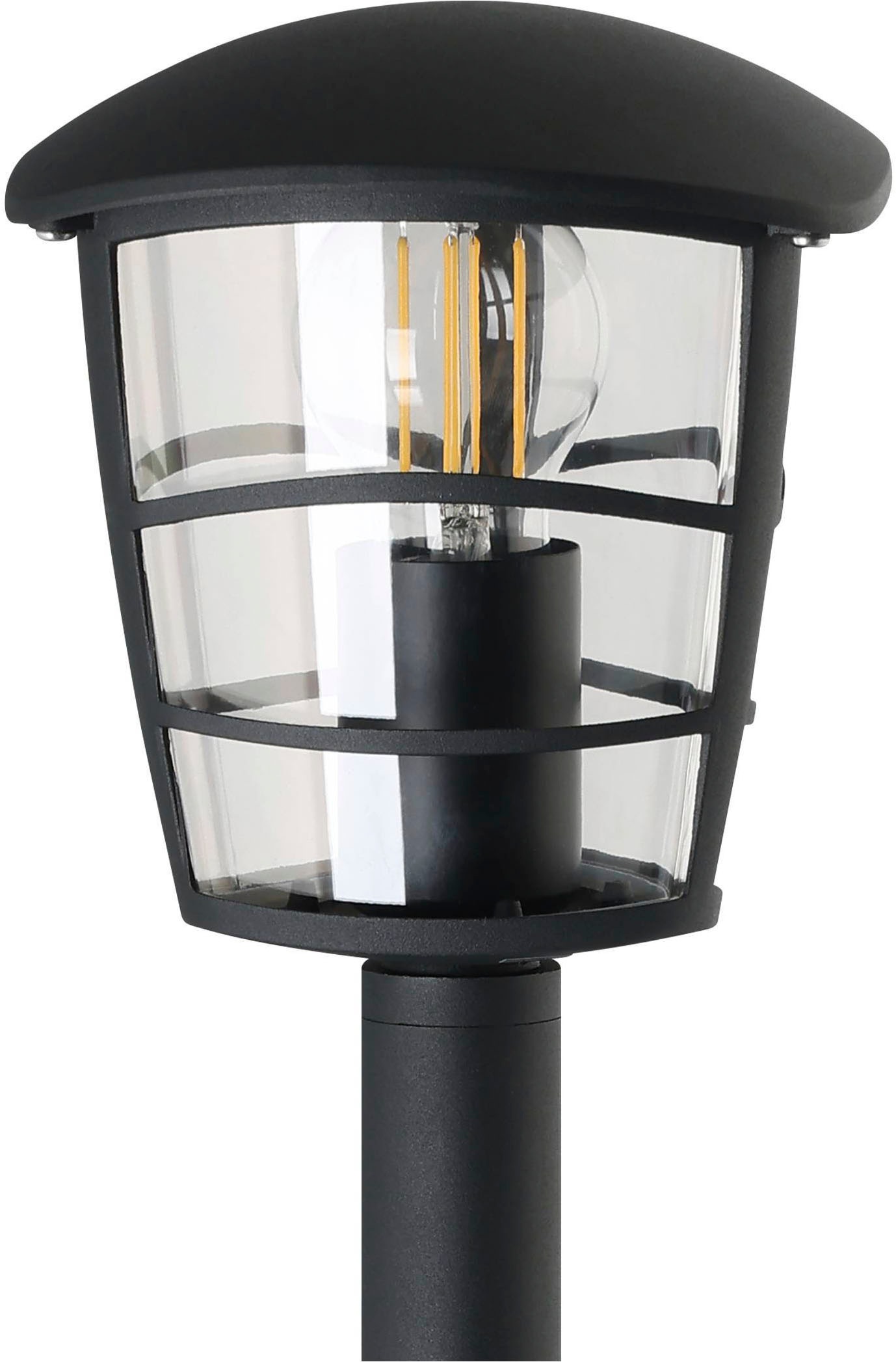 EGLO Stehlampe »Aloria Außen-Stehlampe, Außenleuchte, Aluguss und Glas, E27, IP44« E27 1 Stk. Stehleuchte - L17 x B17 x H94 cm - schwarz - 1X60W exkl.