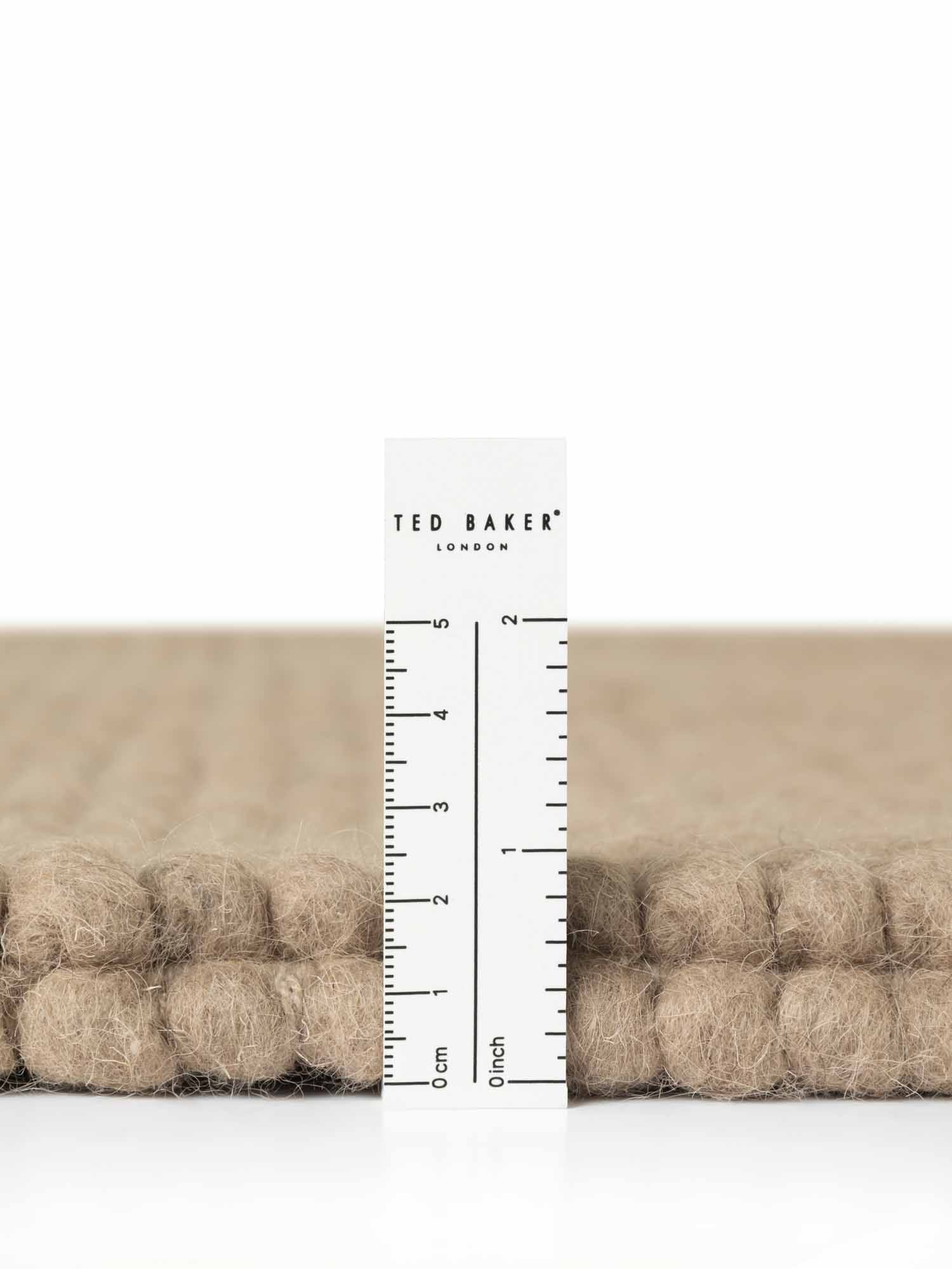 Ted Baker Wollteppich »Diana« rund 16 mm Höhe Wolle, Natur, Handgemacht, Wohnzimmer, Esszimmer, Schlafzimmer, Skandi