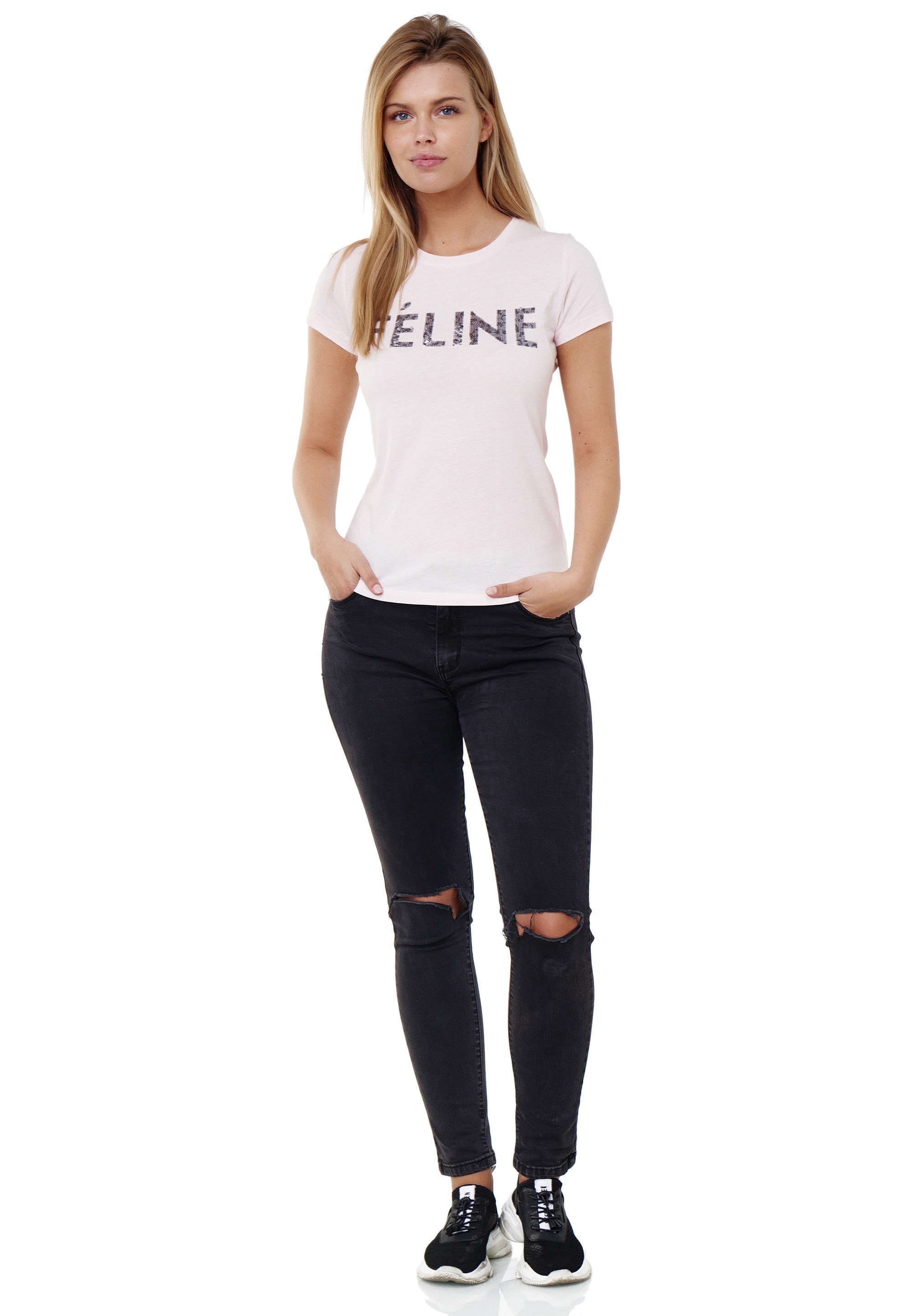 Decay T-Shirt, mit modischen Pailletten