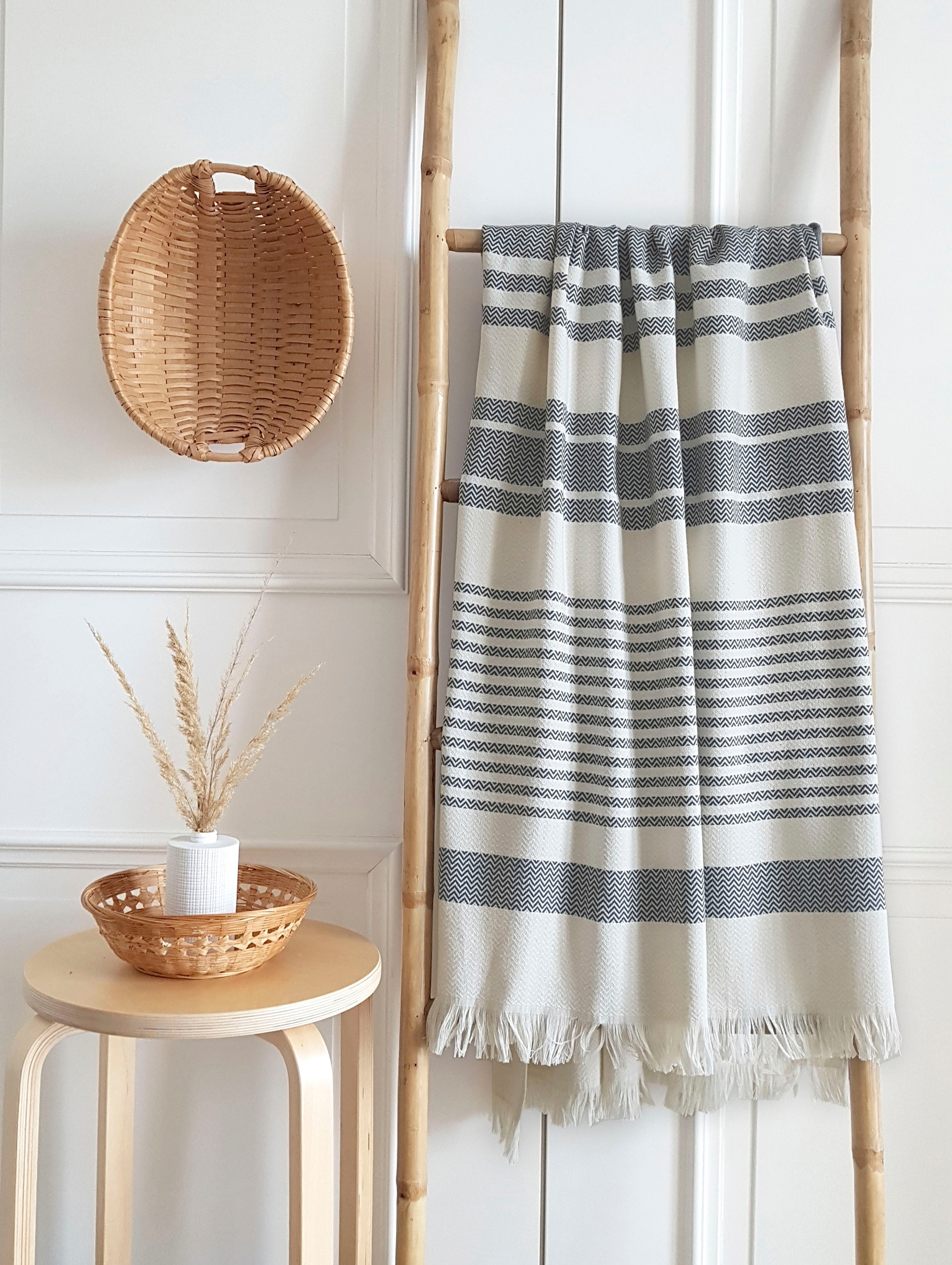 framsohn frottier Hamamtuch "Boho Living - Zick Zack Muster" 100x180, zick günstig online kaufen