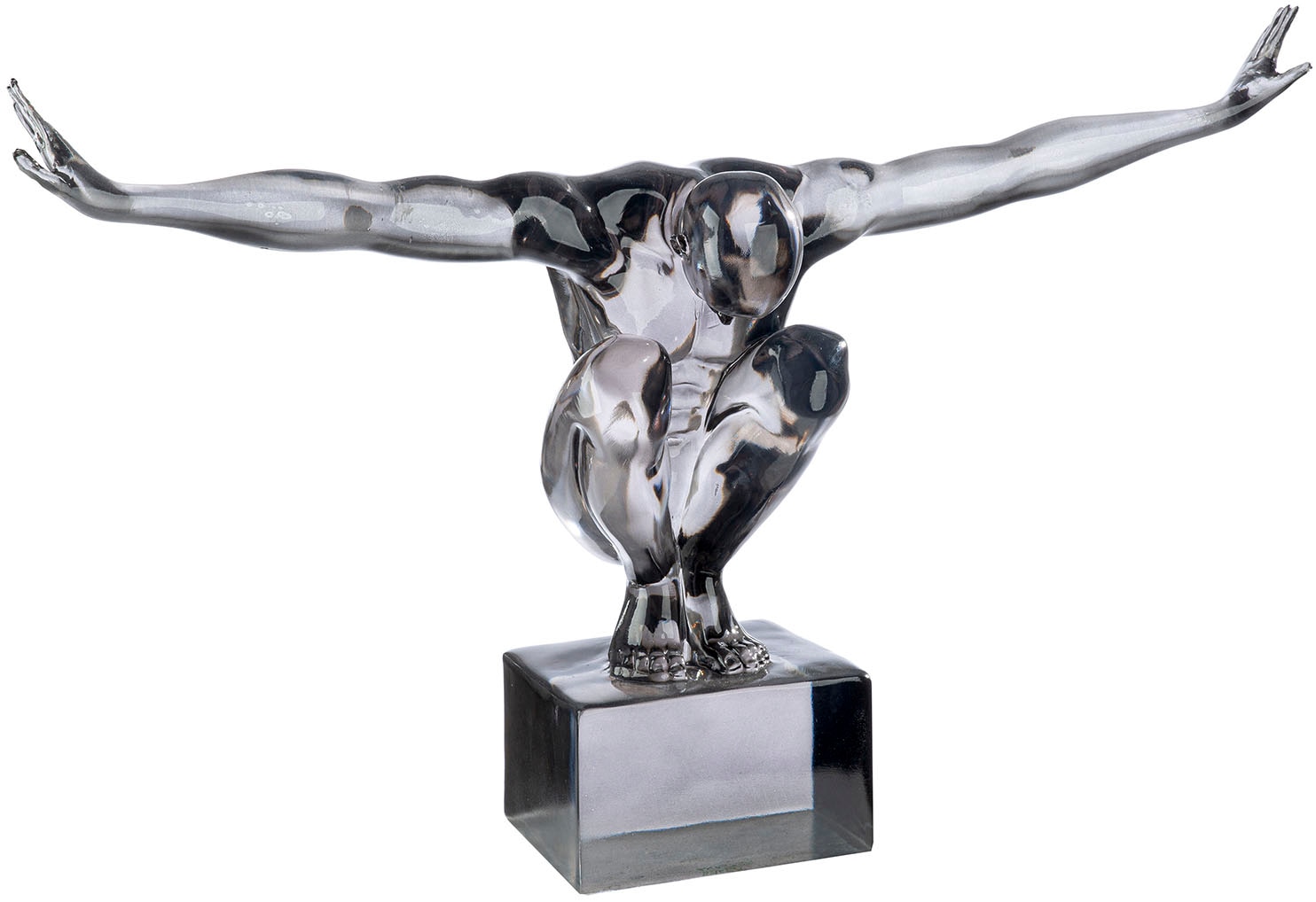 GILDE Dekofigur "Skulptur Cliffhanger Gris grau H. 33,5 cm" günstig online kaufen