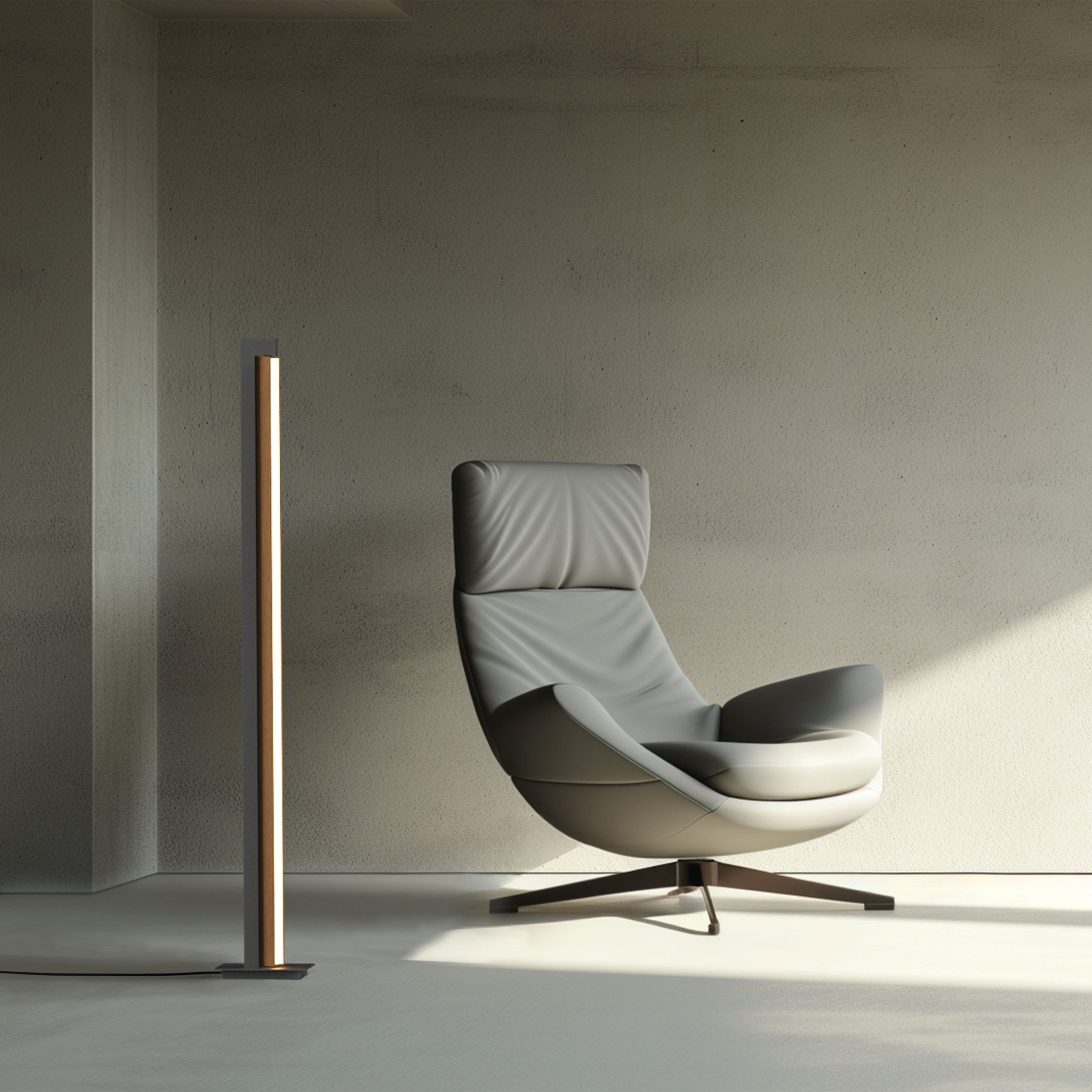 Neuhaus PURE LED Stehlampe »PURE Lines Floor« LED-Board 1 Stk. warmweiß - kaltweiß Lichtquelle bis 180° drehbar, CCT, dimmbar