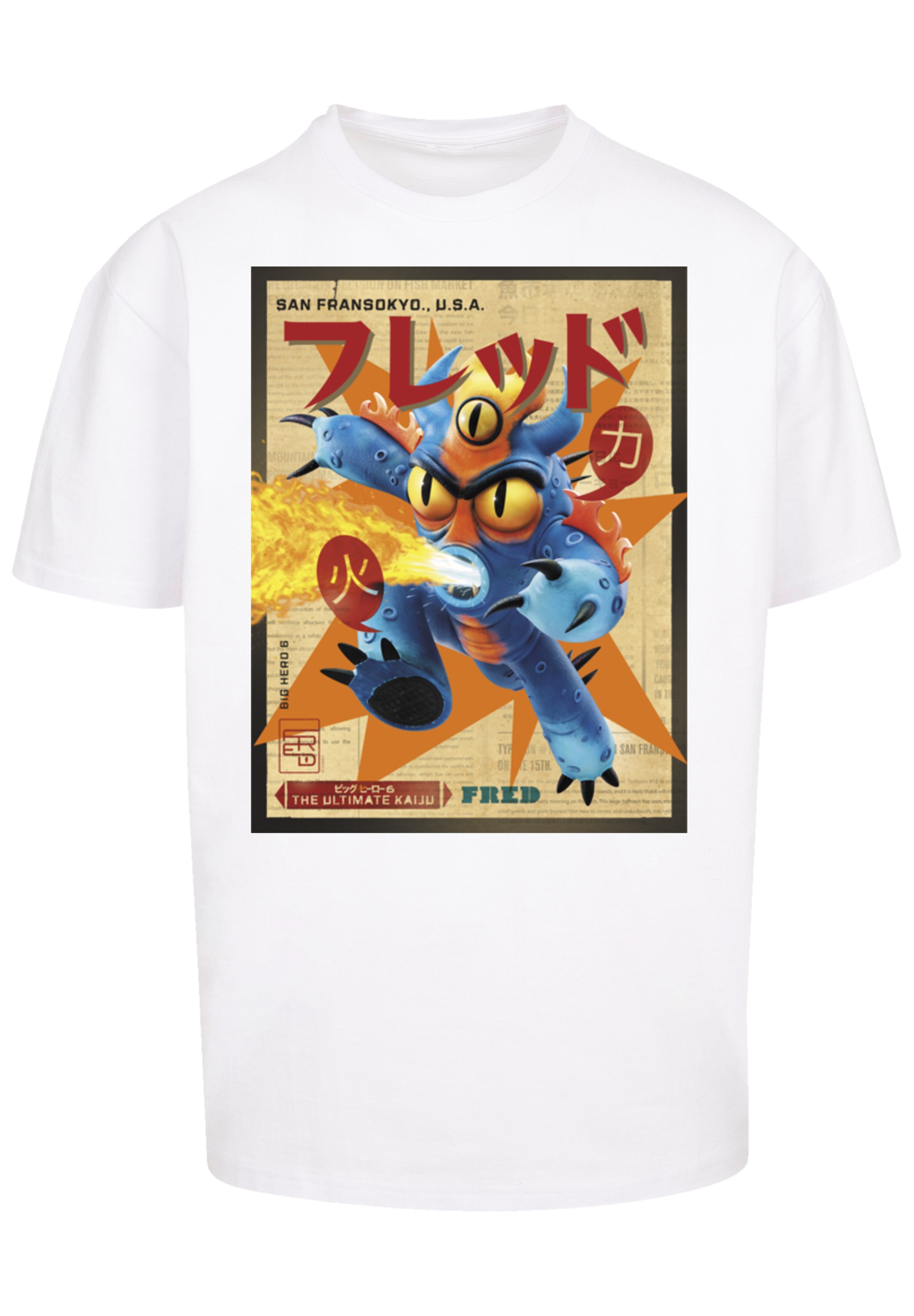 F4NT4STIC T-Shirt »Big Hero 6 Fred Newspaper«, Premium Qualität